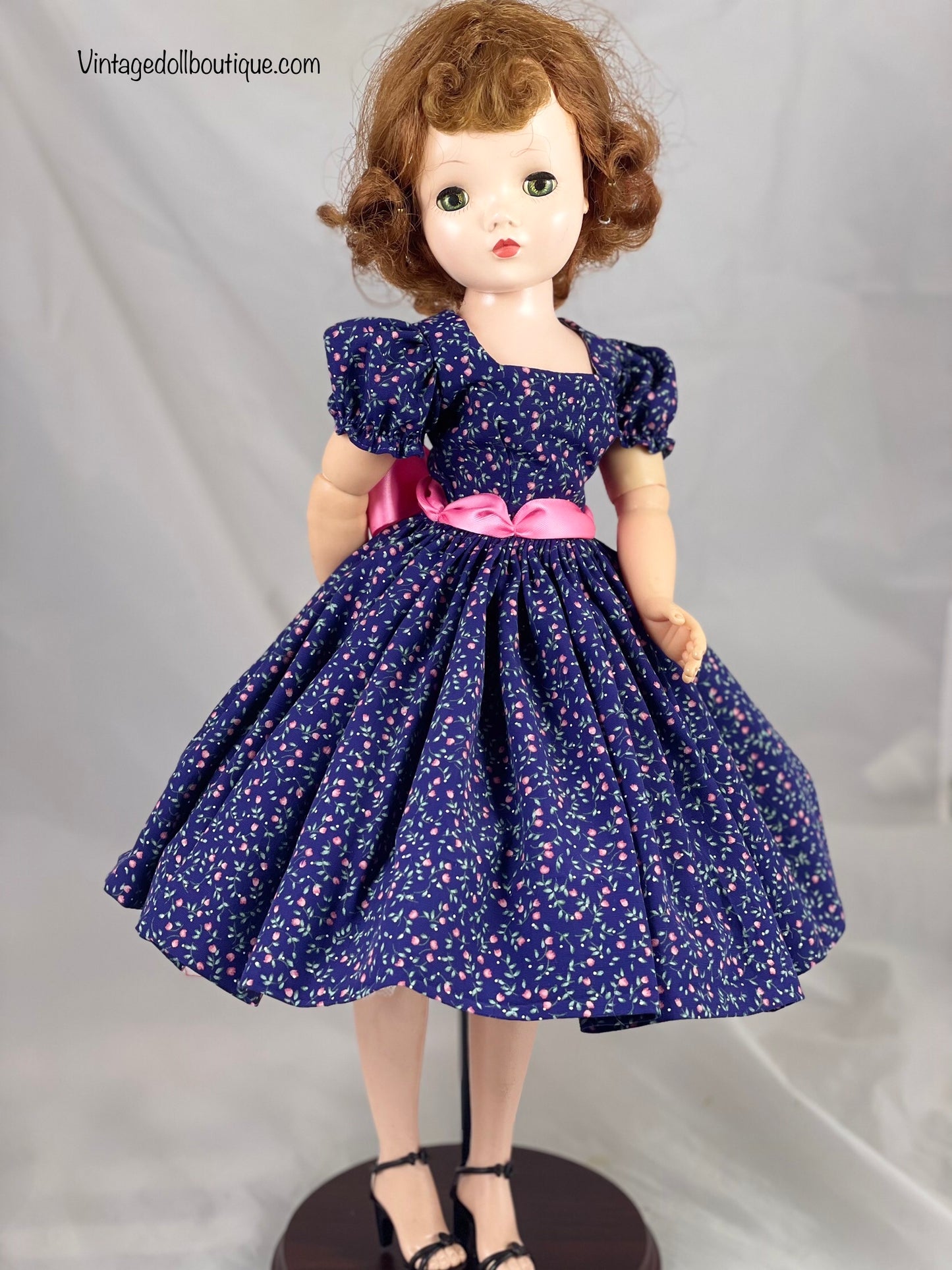 Purple floral dress for 21” Cissy