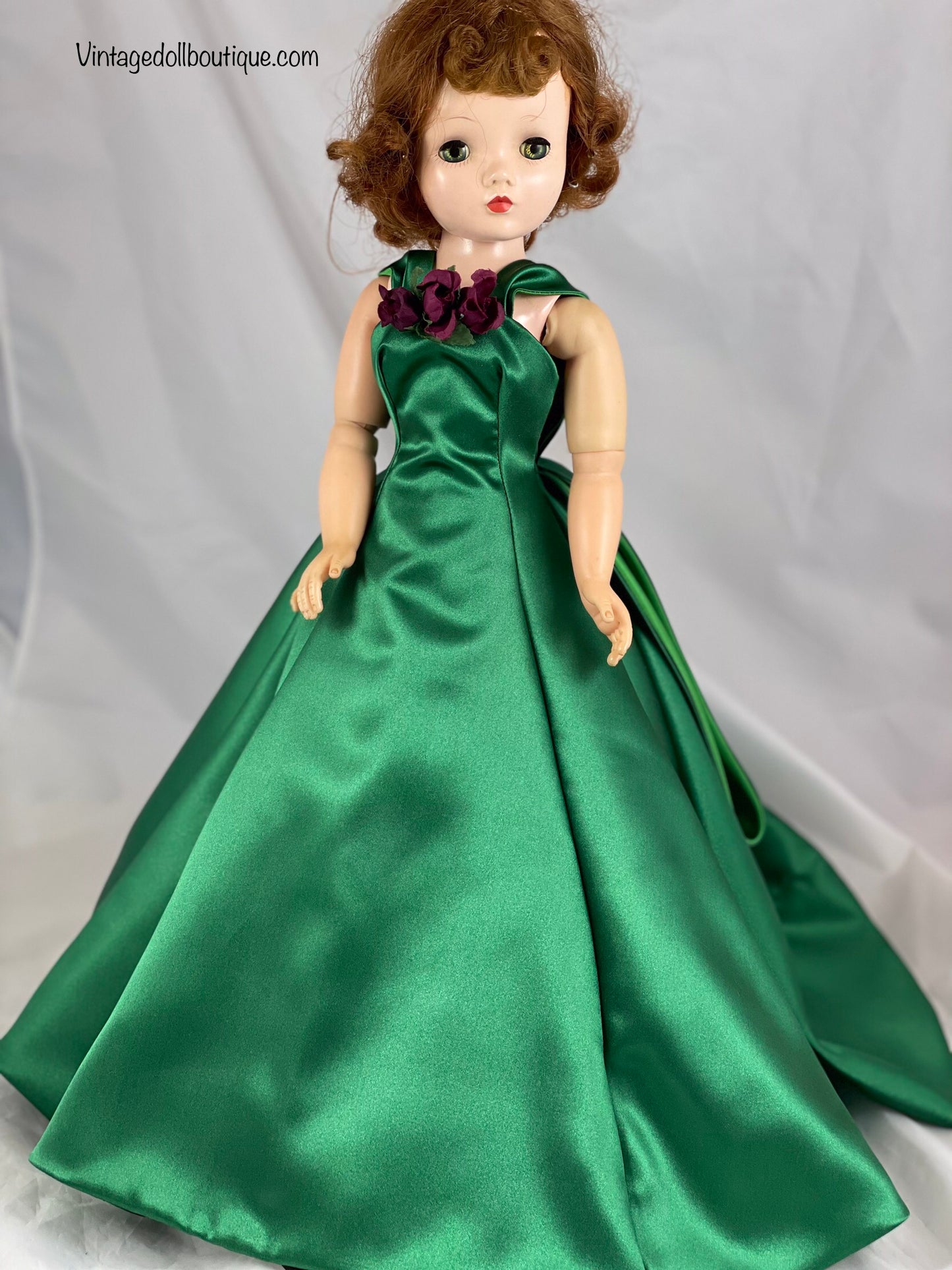 Satin gown, petticoat, and panties for 21” Madame Alexander Cissy