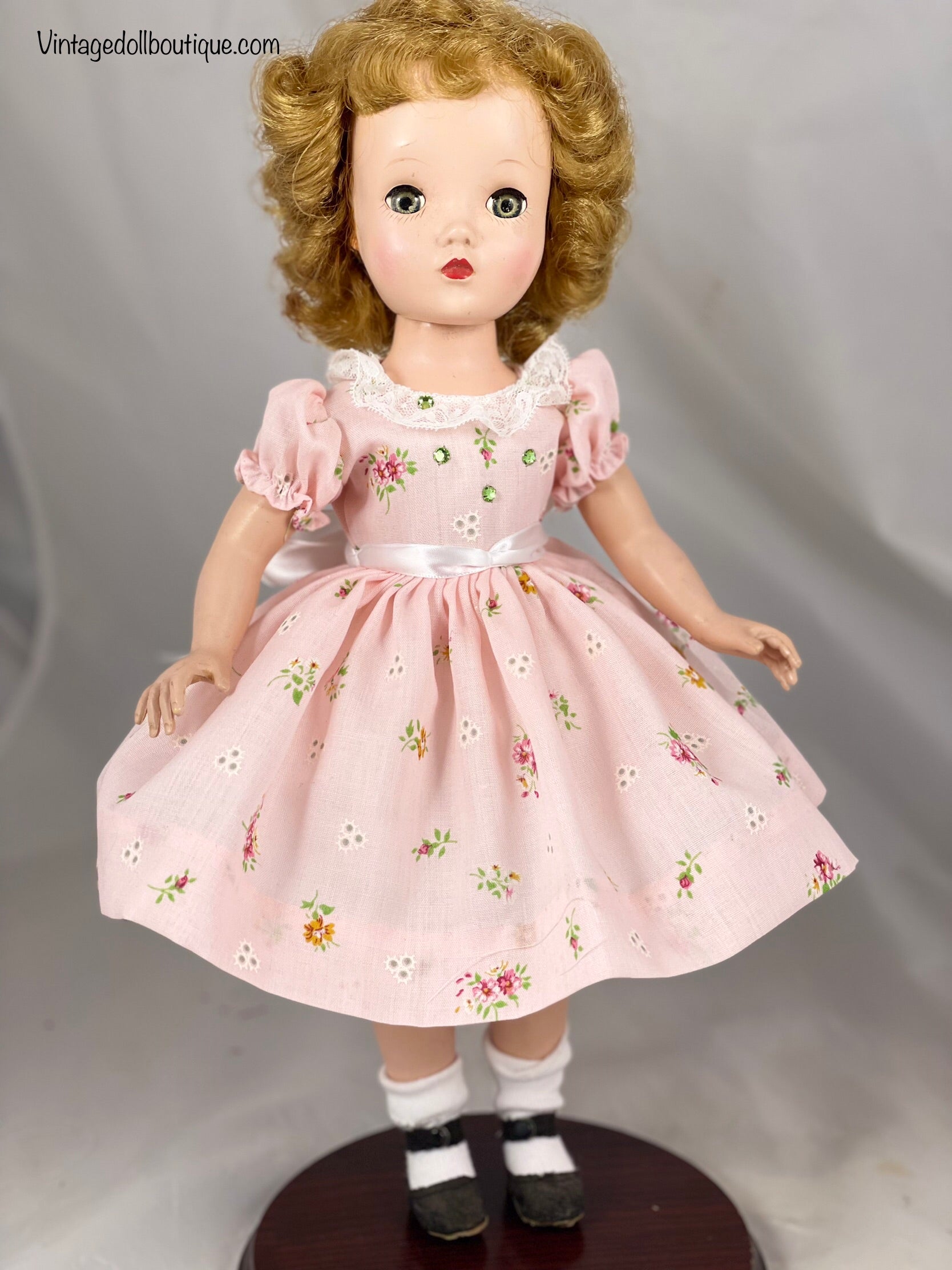 madame alexander doll pink dress Madame Alexander "renoir" Doll: 14" Portrait Child, Pink Dress & Bonnet