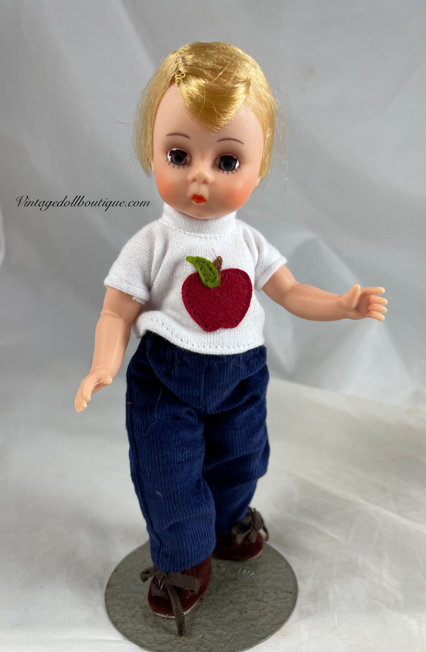 Apple shirt and pants for 8” Alexander-kin boy wendy
