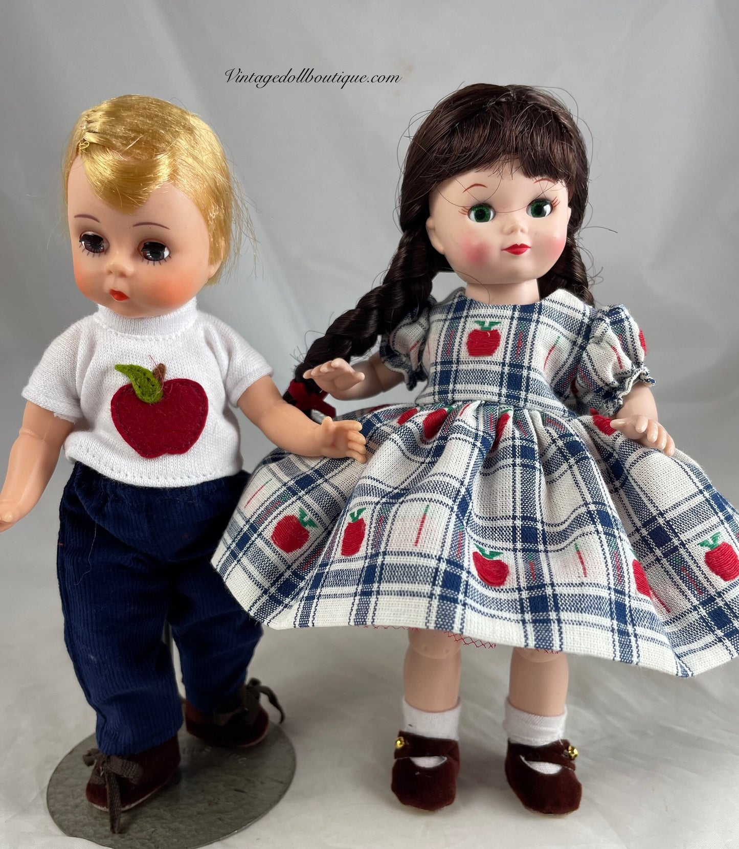 Apple shirt and pants for 8” Alexander-kin boy wendy