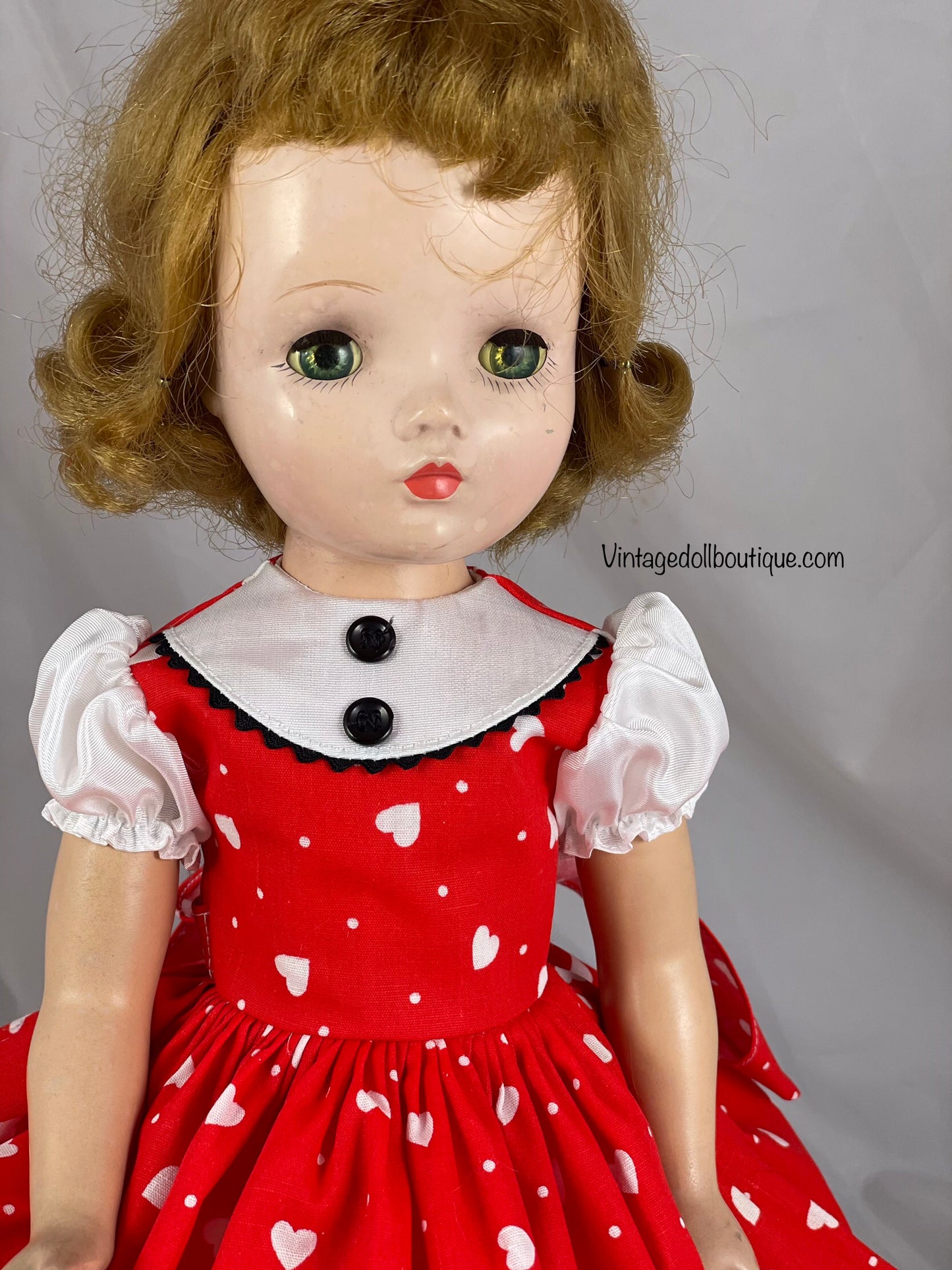 Valentines day dress for 17/ 18” Madame Alexander doll