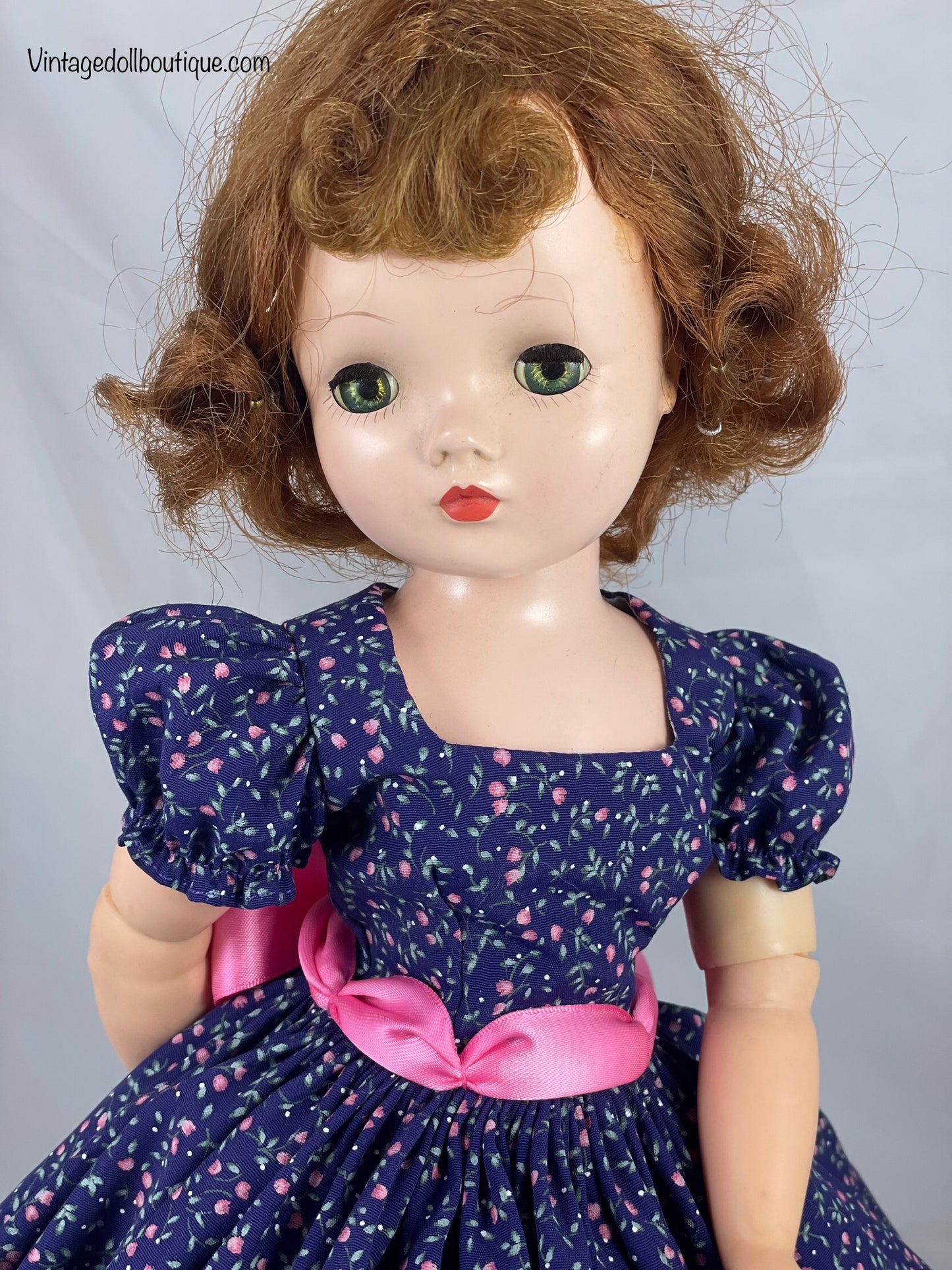 Purple floral dress for 21” Cissy