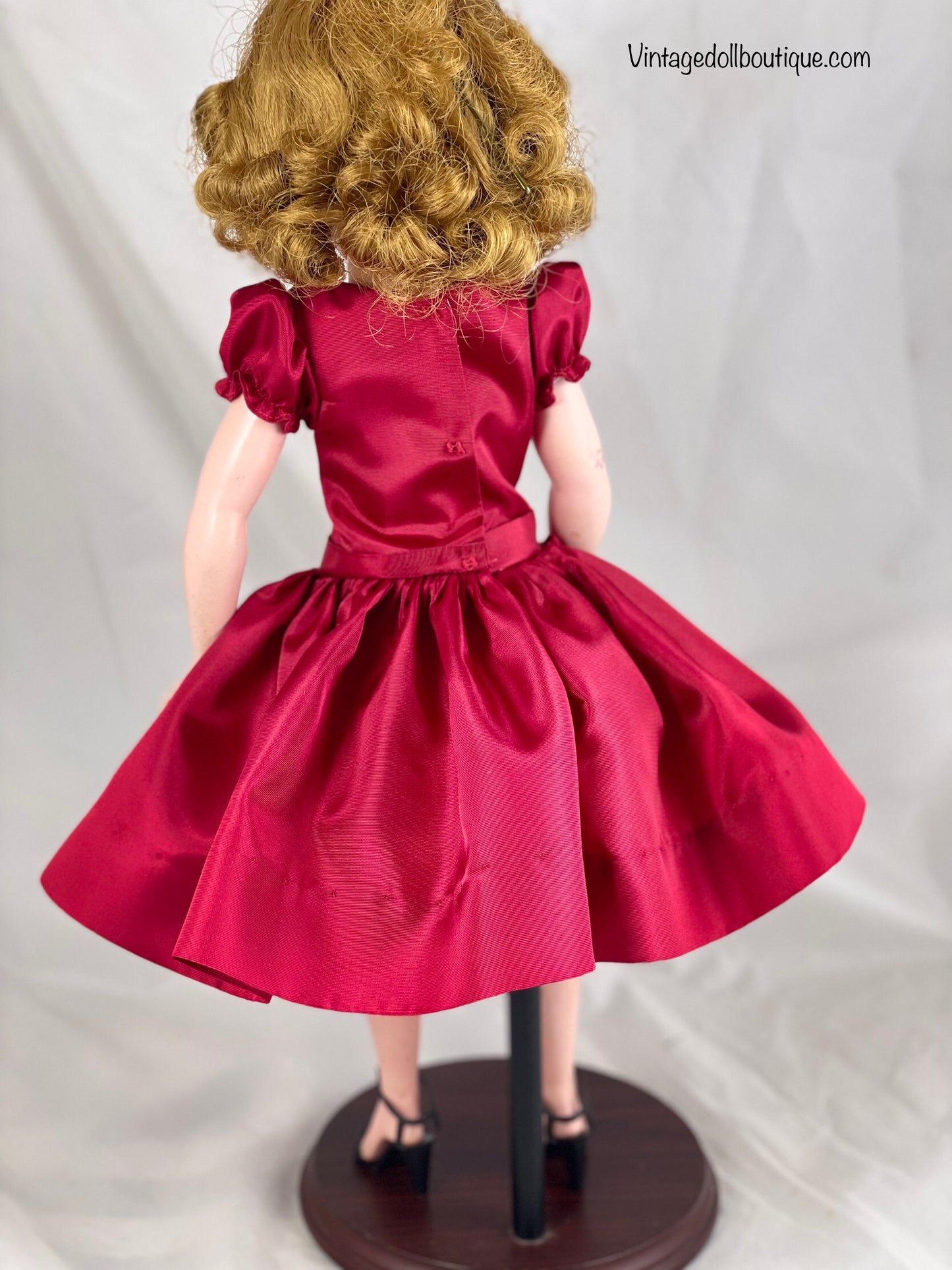 Red Taffeta Dress for 18” Miss Revlon