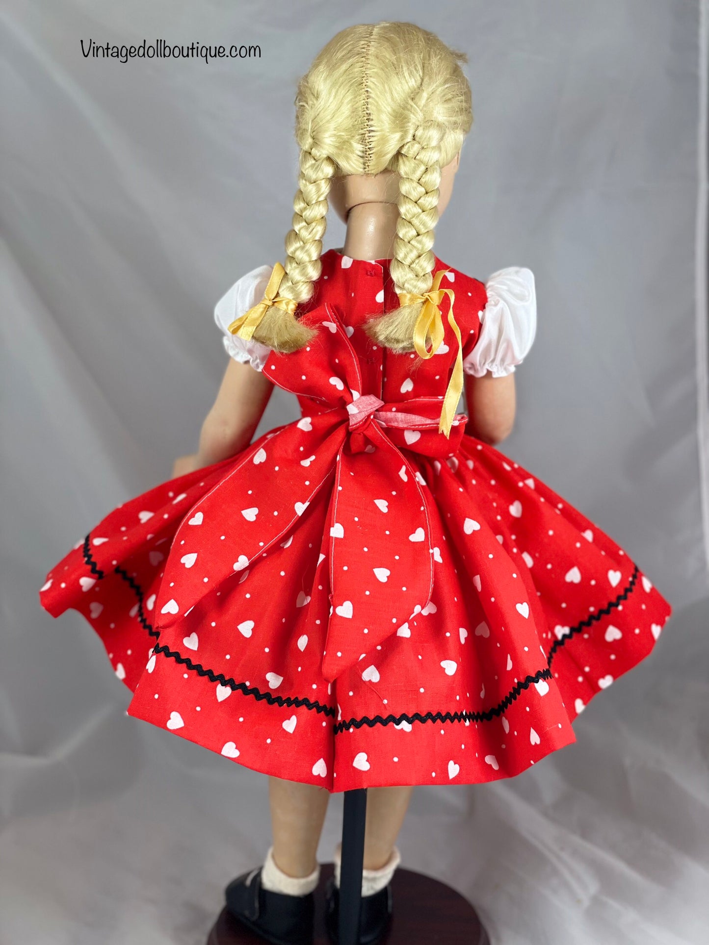 Valentines day dress for 20” Madame Alexander doll