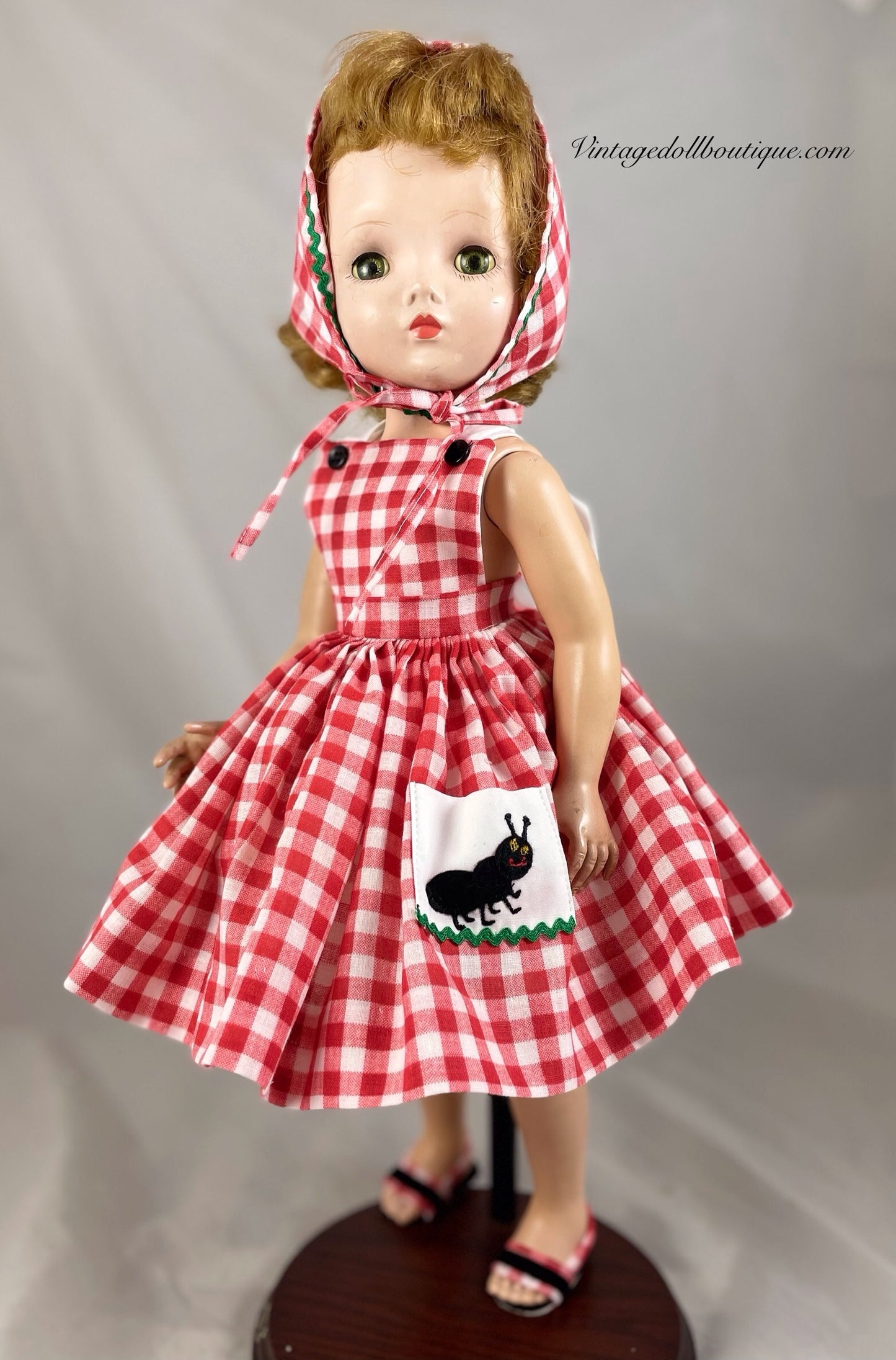 dress, bloomers, hat, socks and shoes for 17/18 Madame Alexander doll