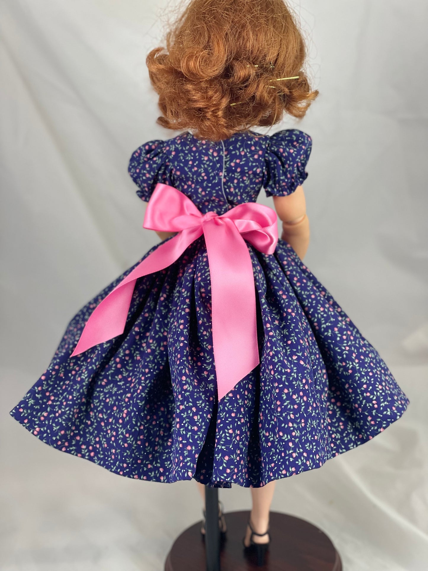 Purple floral dress for 21” Cissy