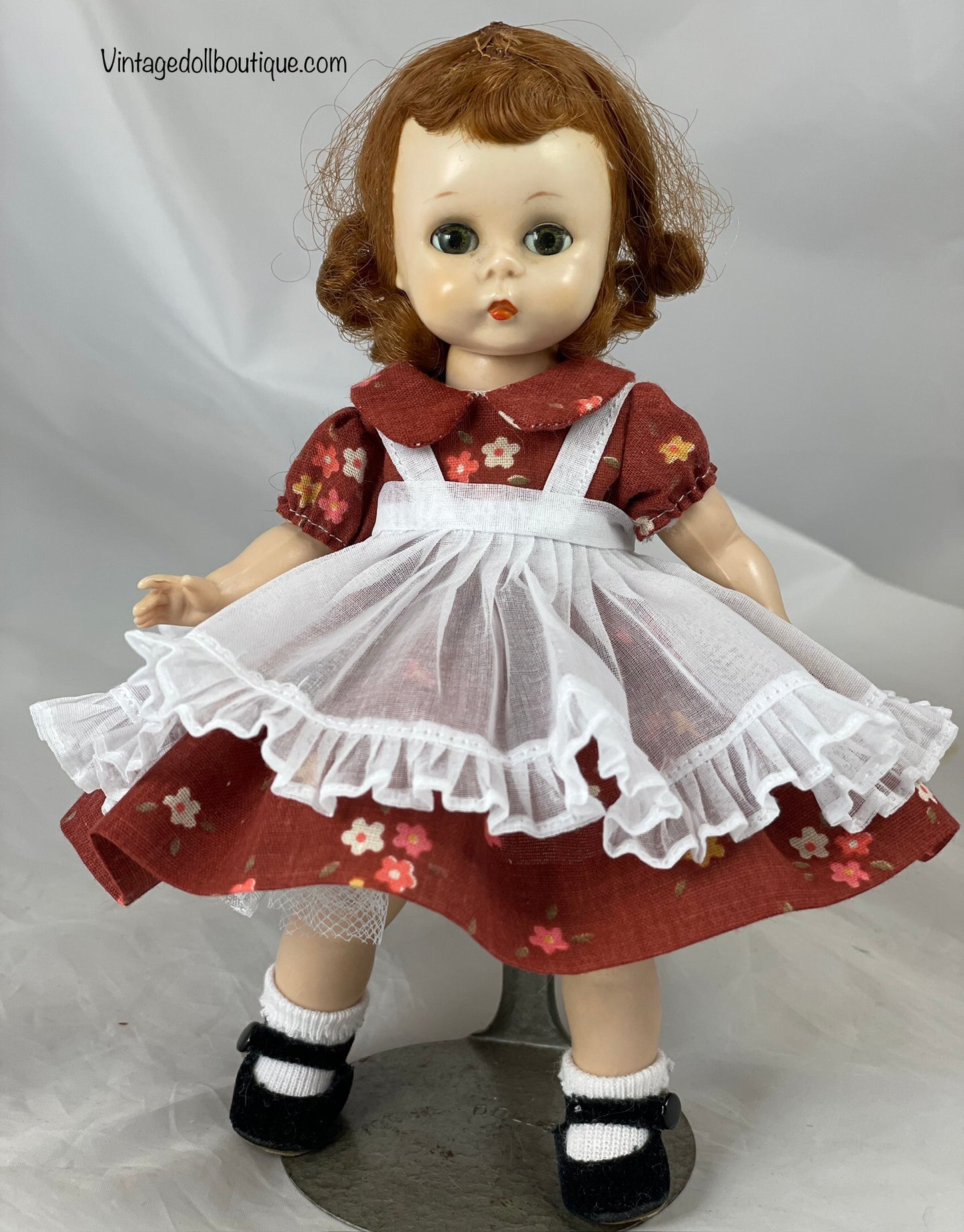 dress, pinafore, panties, and petticoat for 8” Alexander-kin wendy