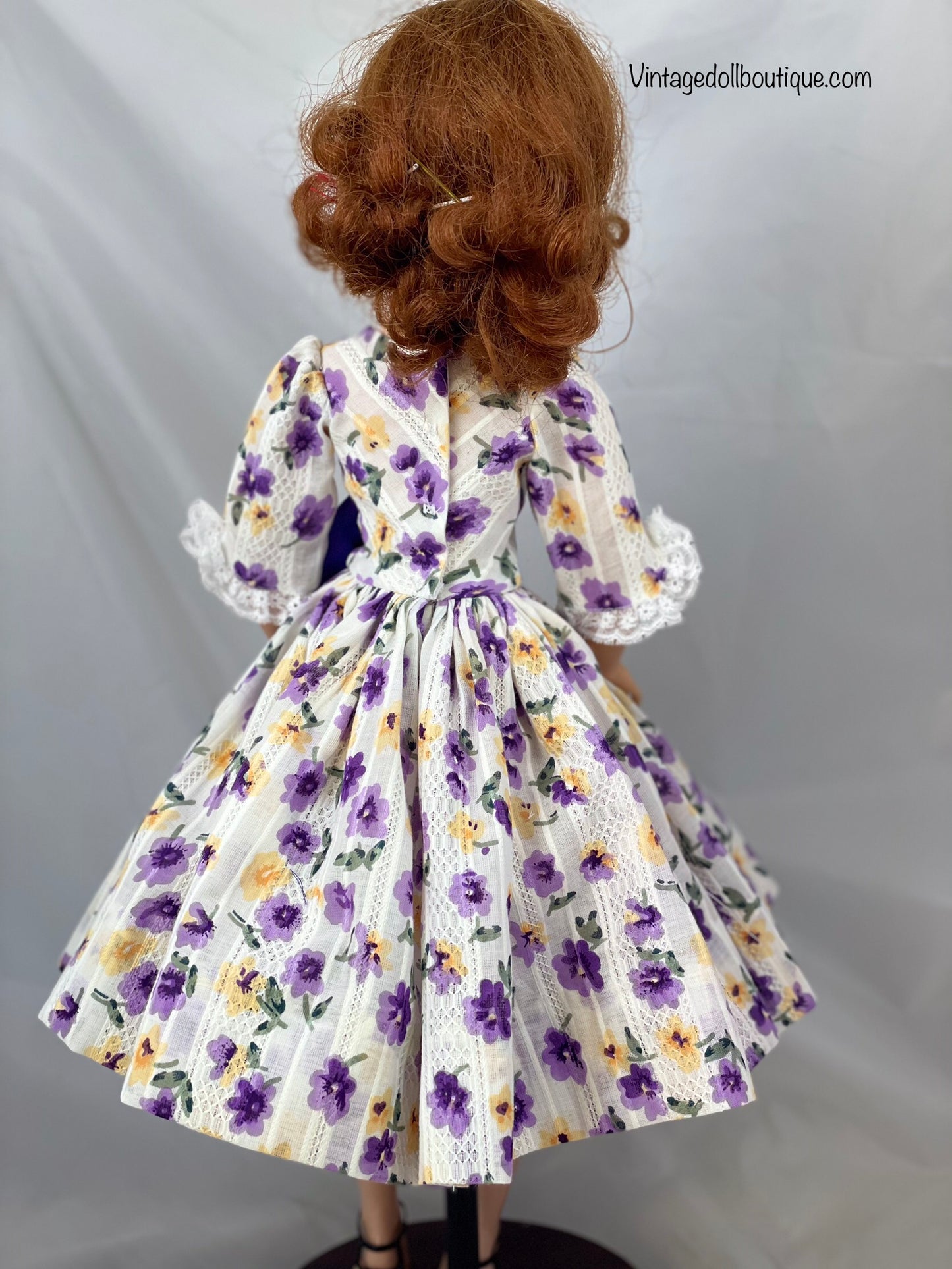Purple floral dress for 21” Cissy