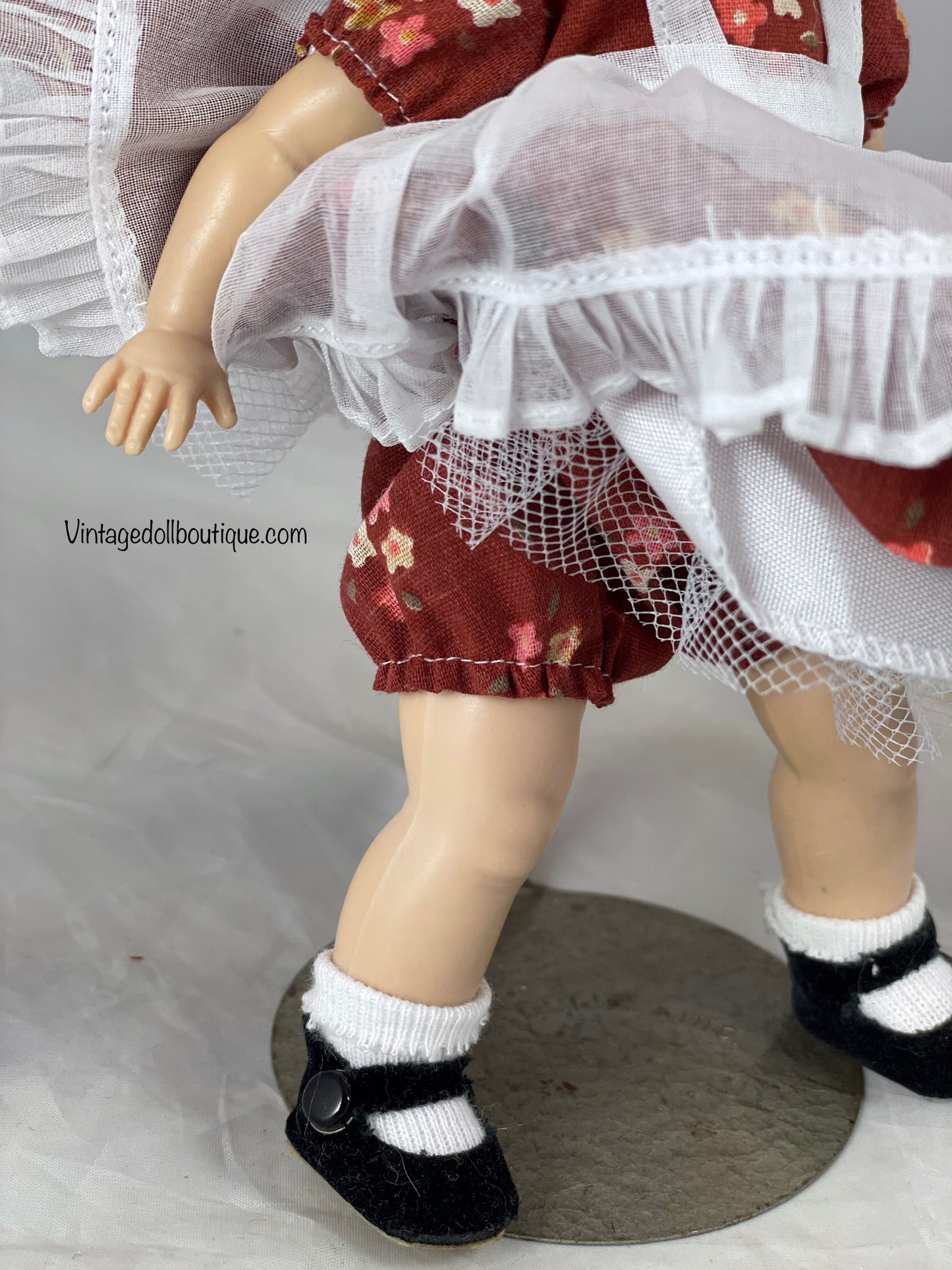 dress, pinafore, panties, and petticoat for 8” Alexander-kin wendy