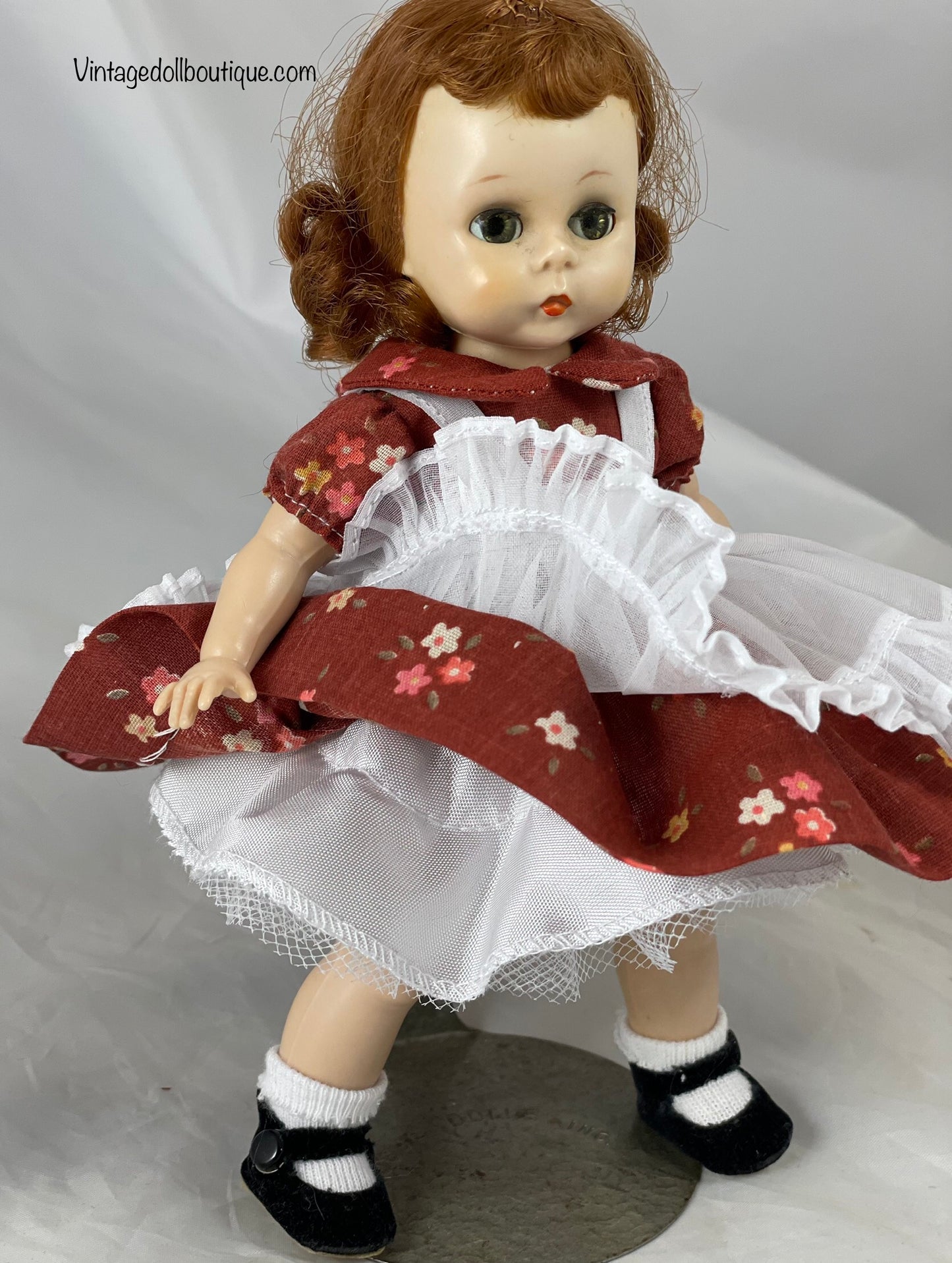 dress, pinafore, panties, and petticoat for 8” Alexander-kin wendy