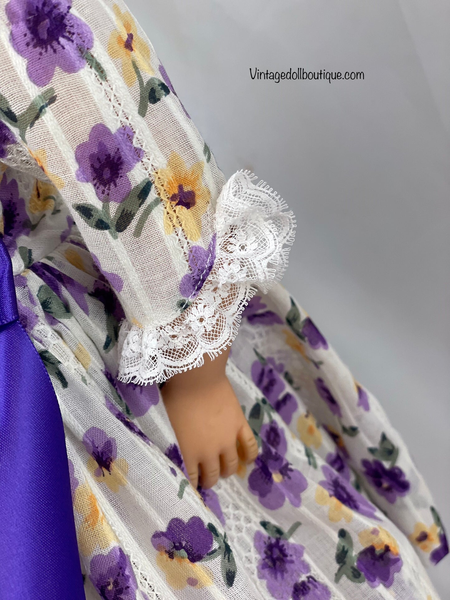 Purple floral dress for 21” Cissy
