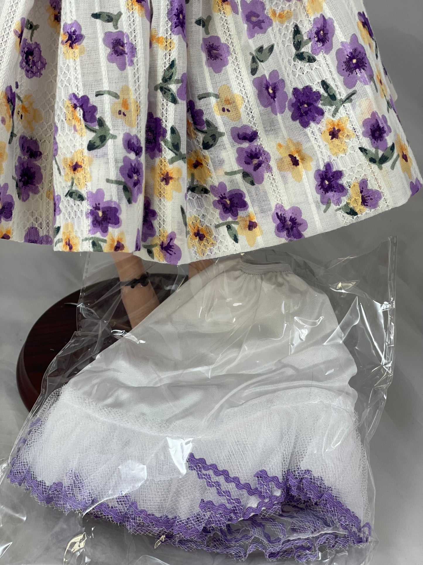 Purple floral dress for 21” Cissy