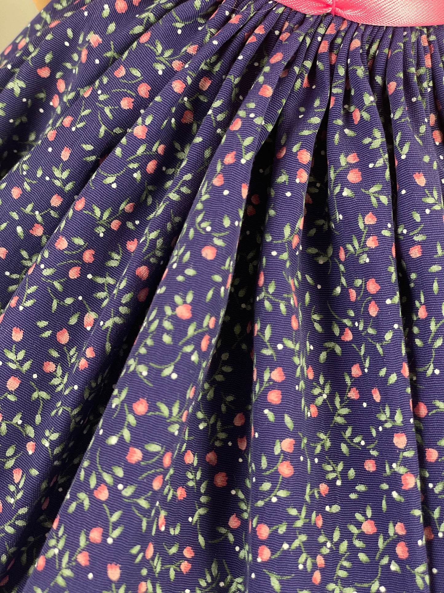 Purple floral dress for 16” Elise