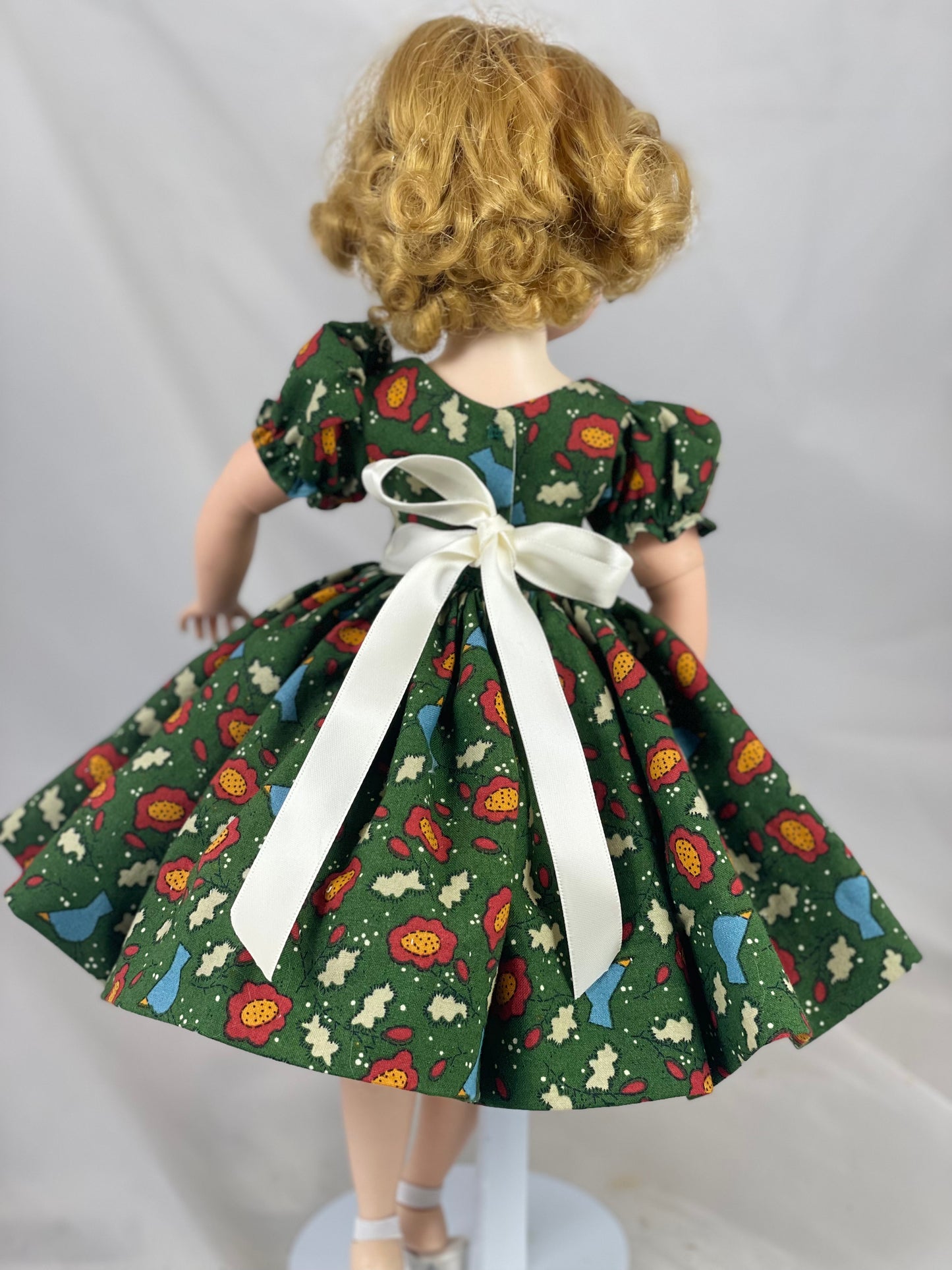 Green bird dress for 16” Elise