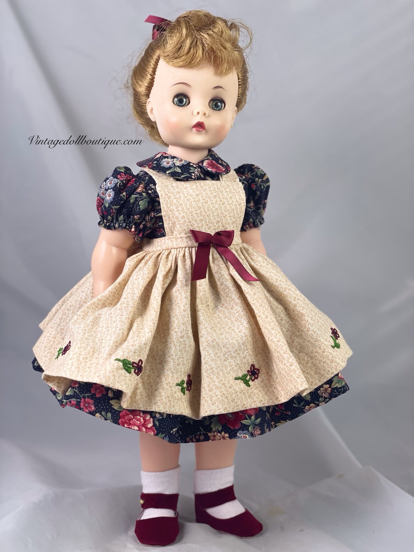 ***reserved****Dress, pinafore, and panties for 15” Kelly Marybel