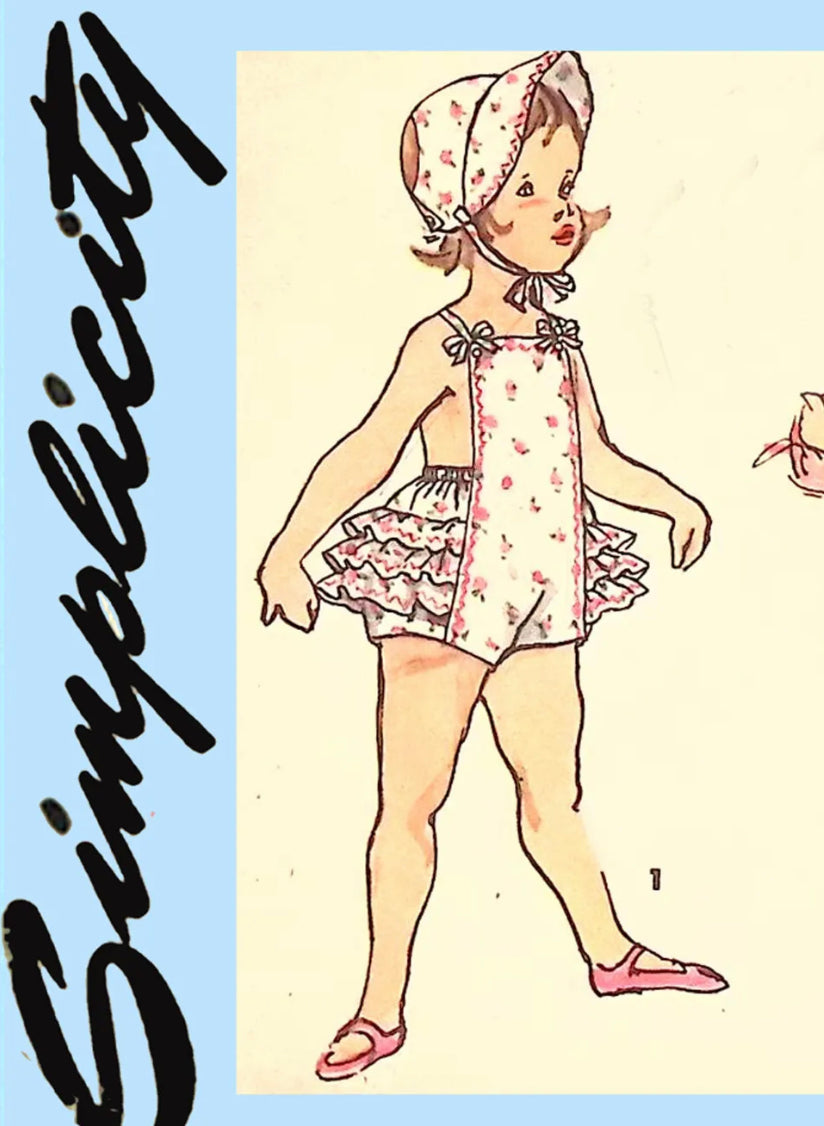 Sunsuit and bonnet for 8” Madame Alexander doll