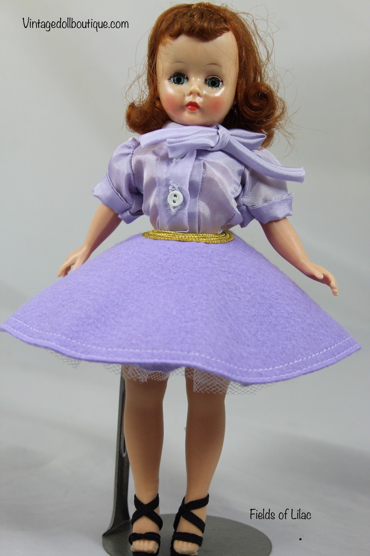 Felt Skirt and blouse set “Fields of Lilac” for 9” Cissette