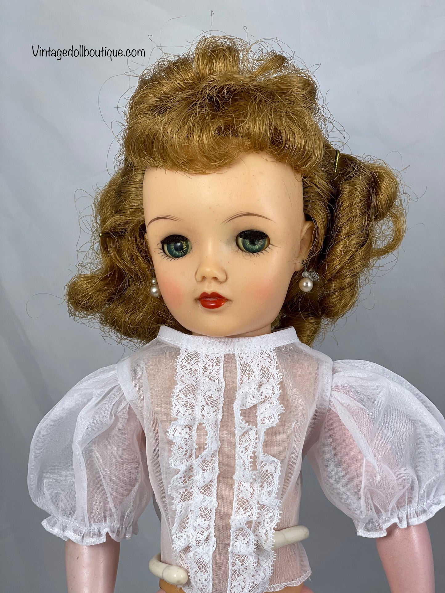 White organdy blouse for 21” Cissy 18 20 Miss Revlon