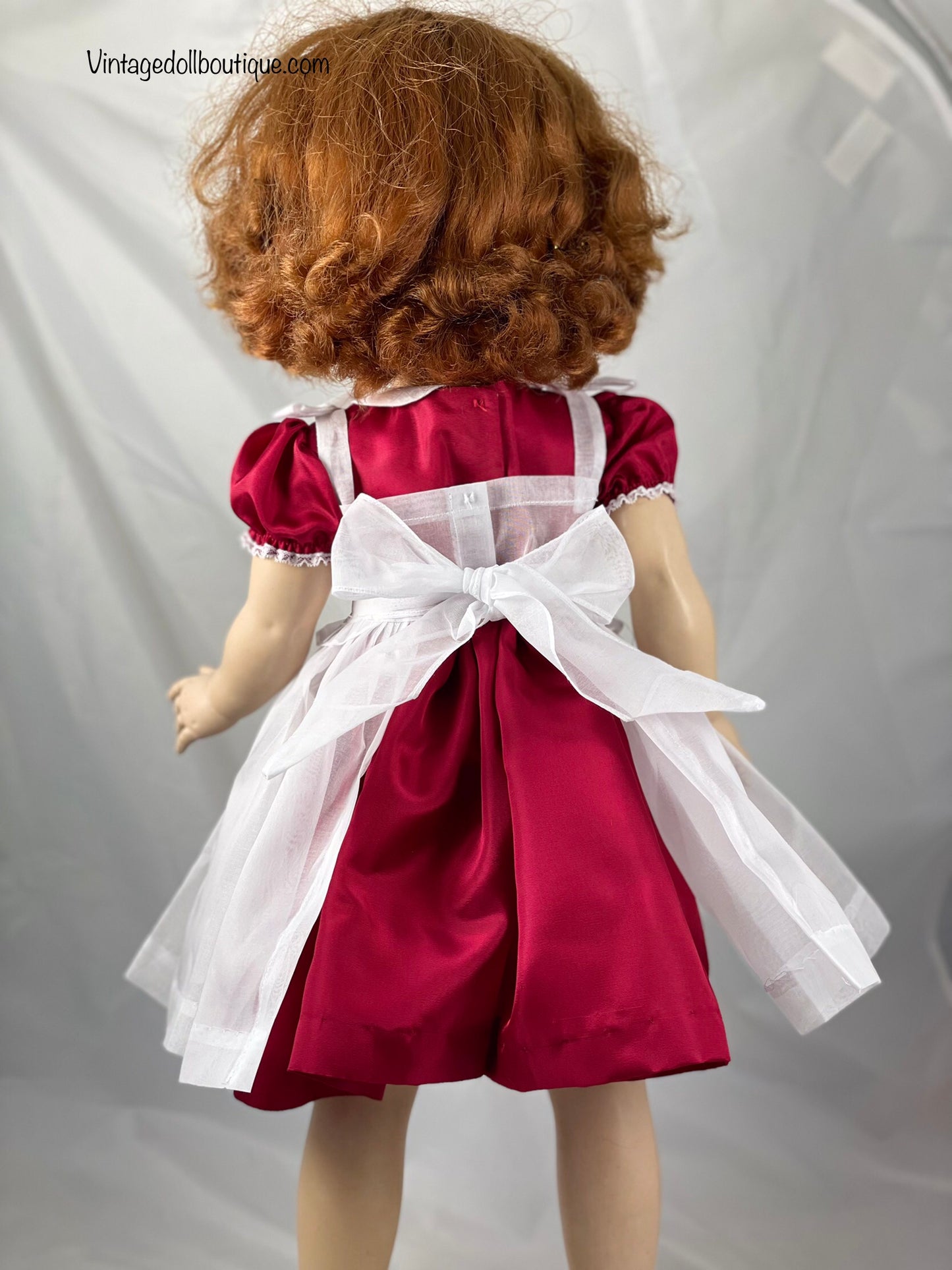 Organdy pinafore for 24” Madame Alexander Binnie or Winnie doll