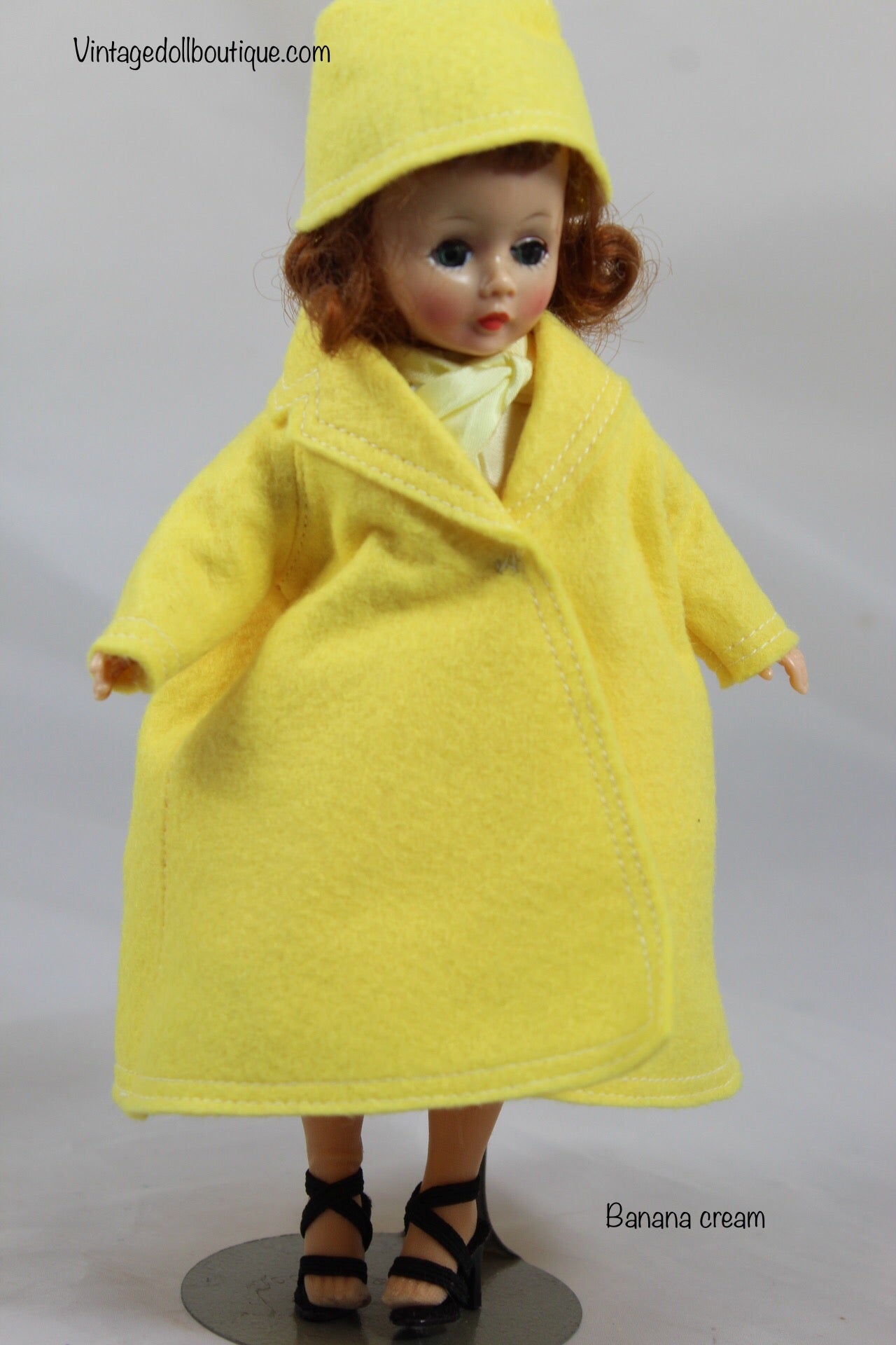 Felt coat and hat set “Banana cream” for 9” Cissette