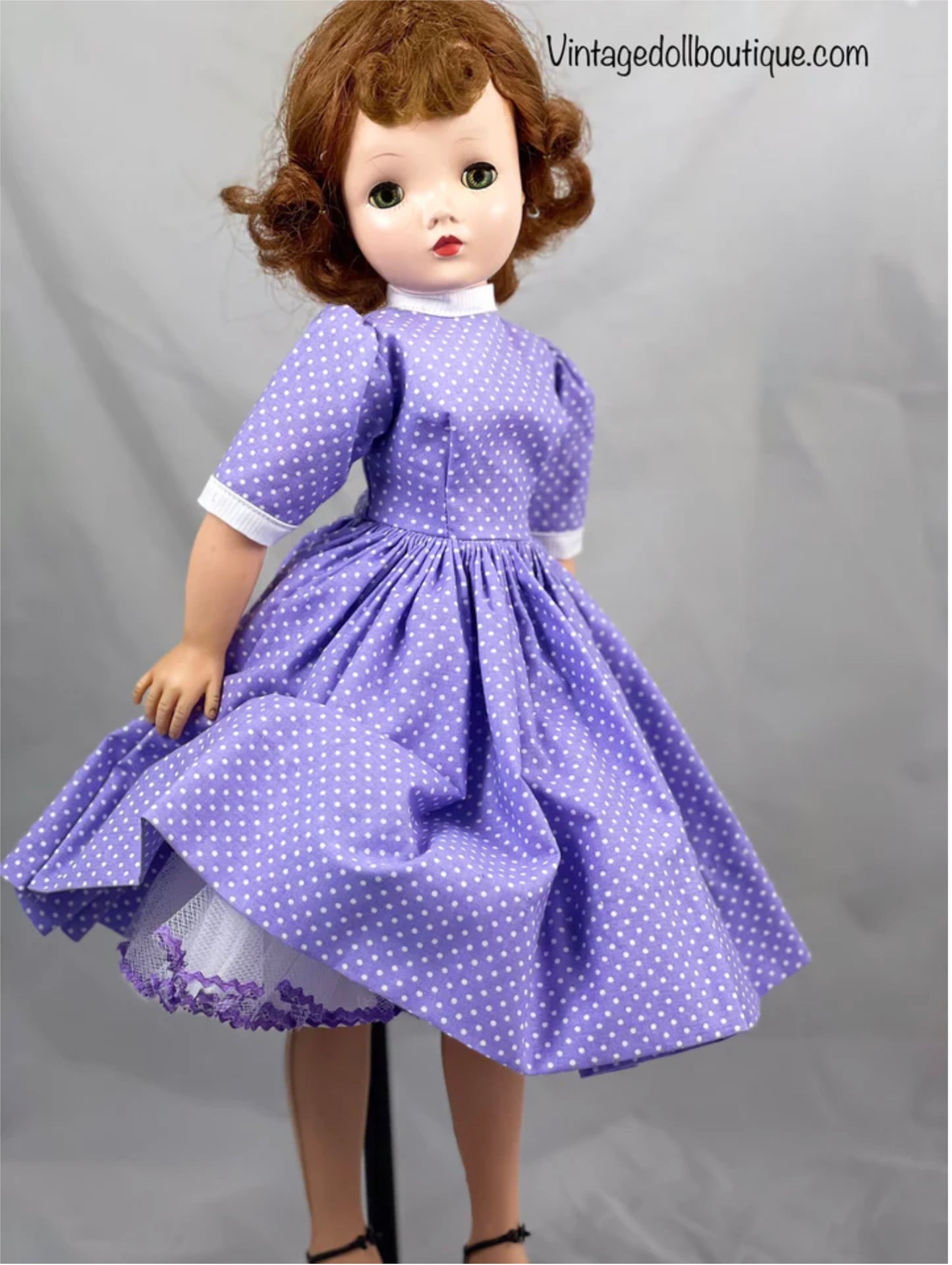 Polka dot “Lucy” dress for 21” Cissy