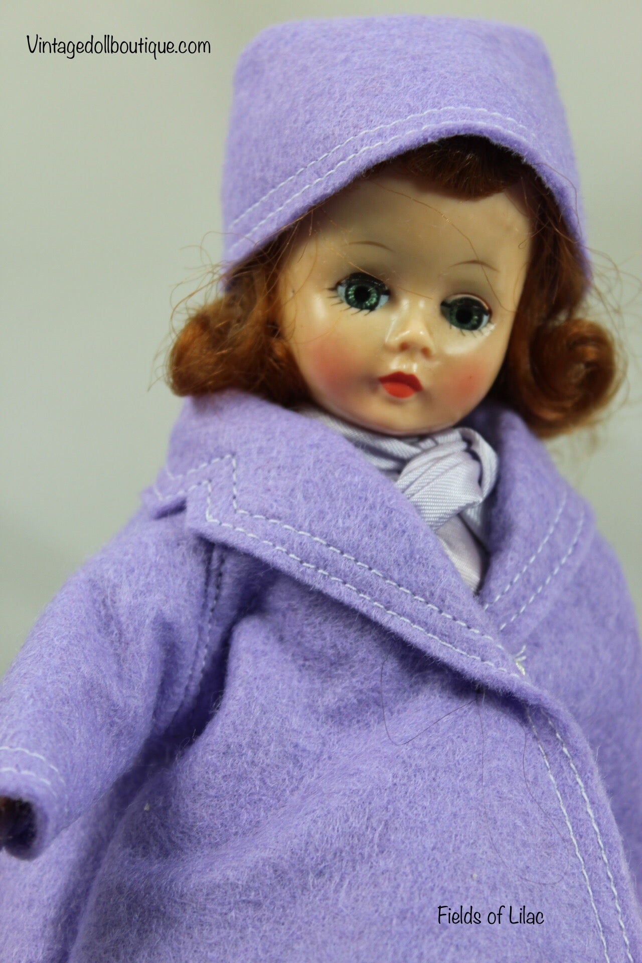 Felt coat and hat set “Fields of Lilac” for 9” Cissette