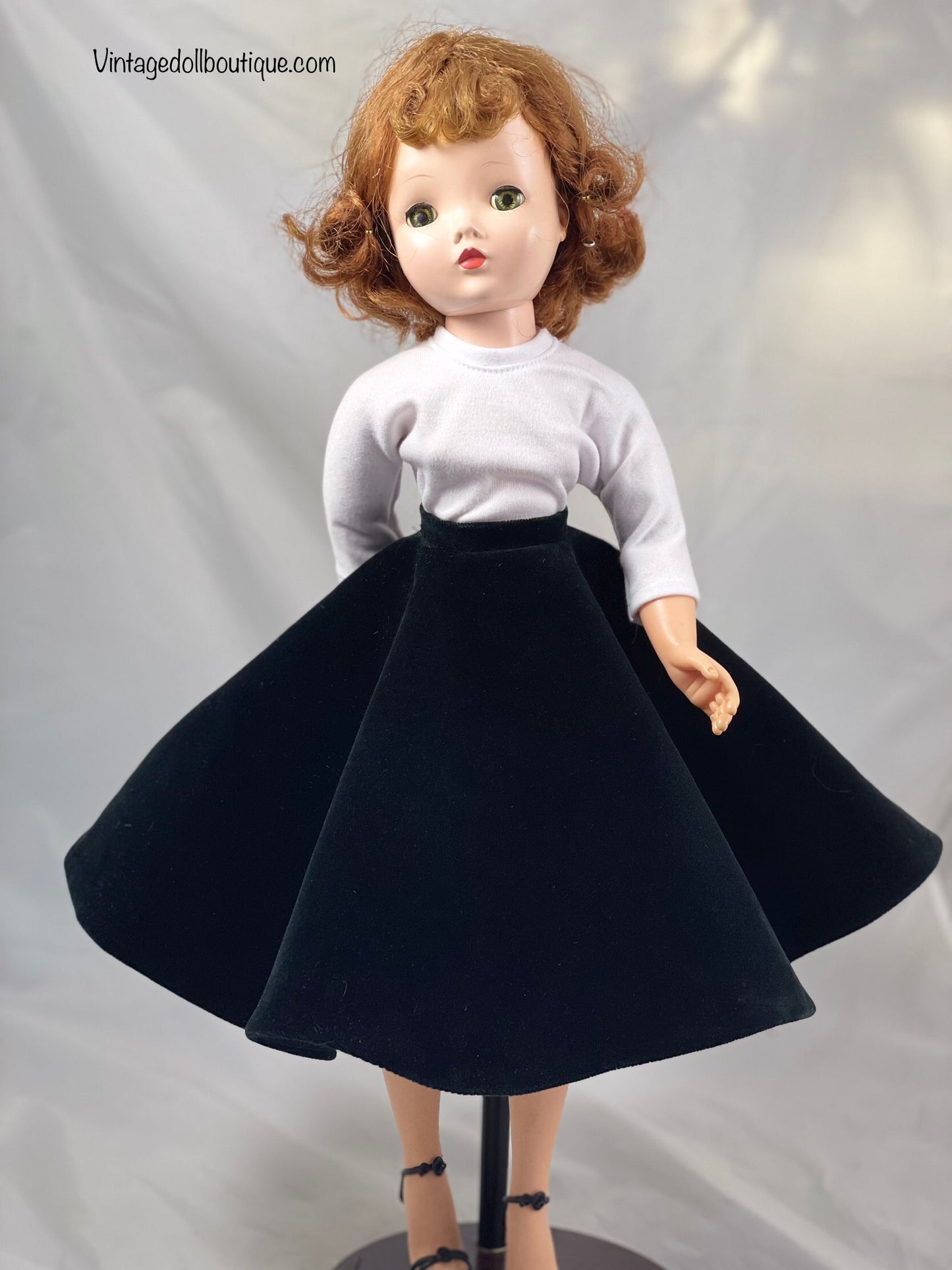 **reserved** velveteen skirt for 21” Cissy