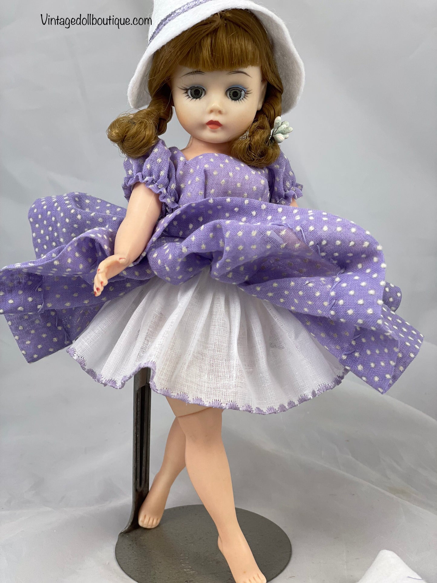 dotted Swiss outfit for 9” Cissette