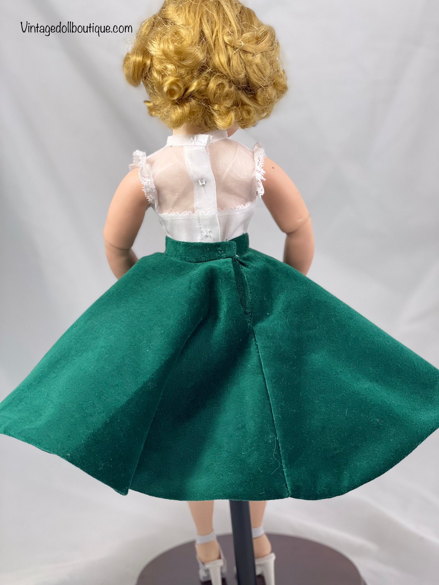 Velveteen skirt and organdy top for Elise