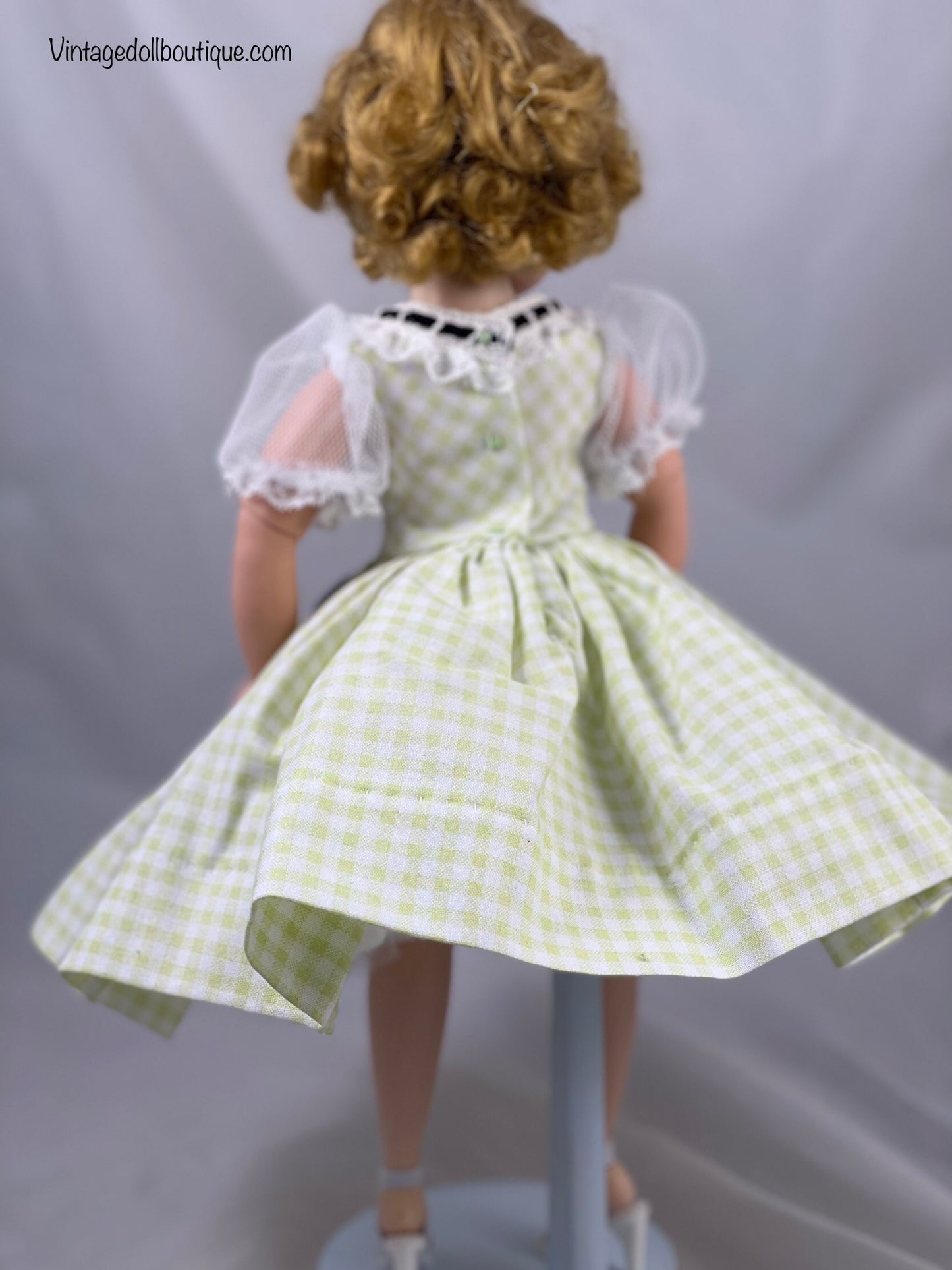 Gingham dress for 16” Elise