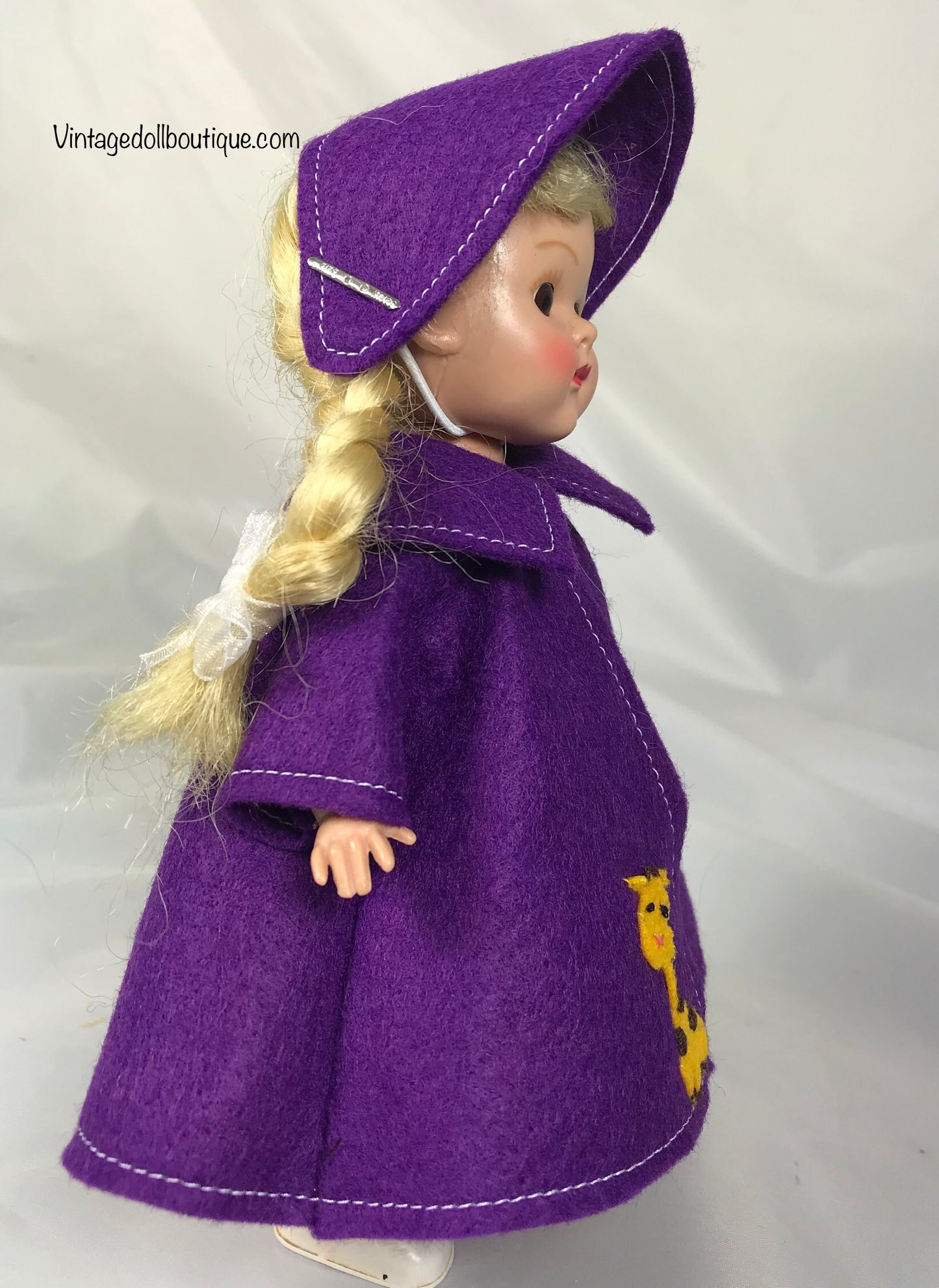 Felt appliqué coat and hat for Ginny