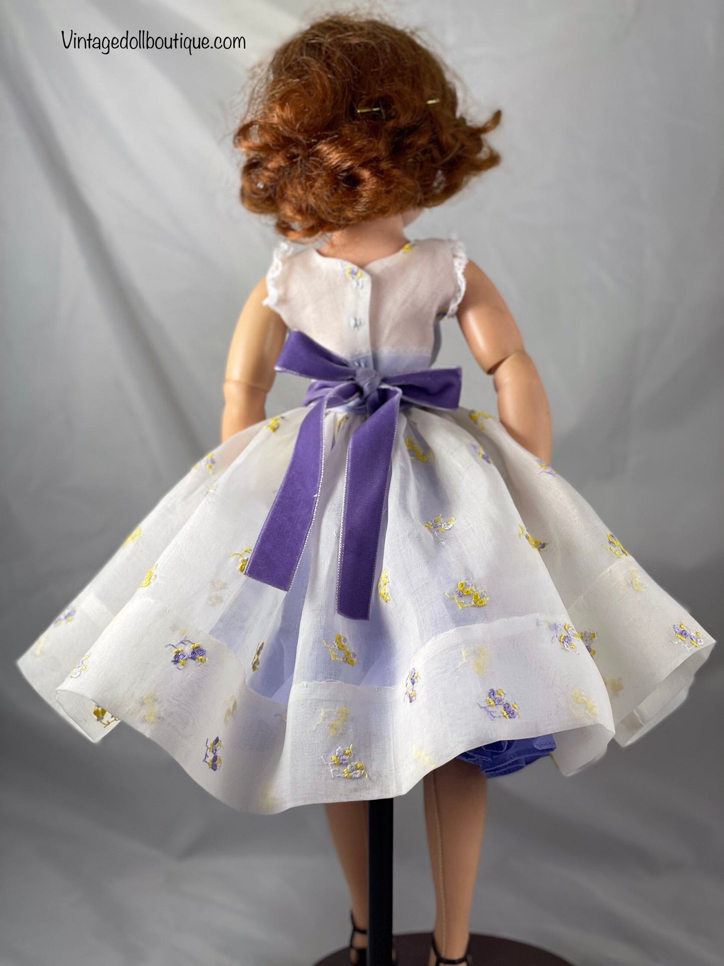 **reserved***Embroidered organdy dress and petticoat for 21” Cissy