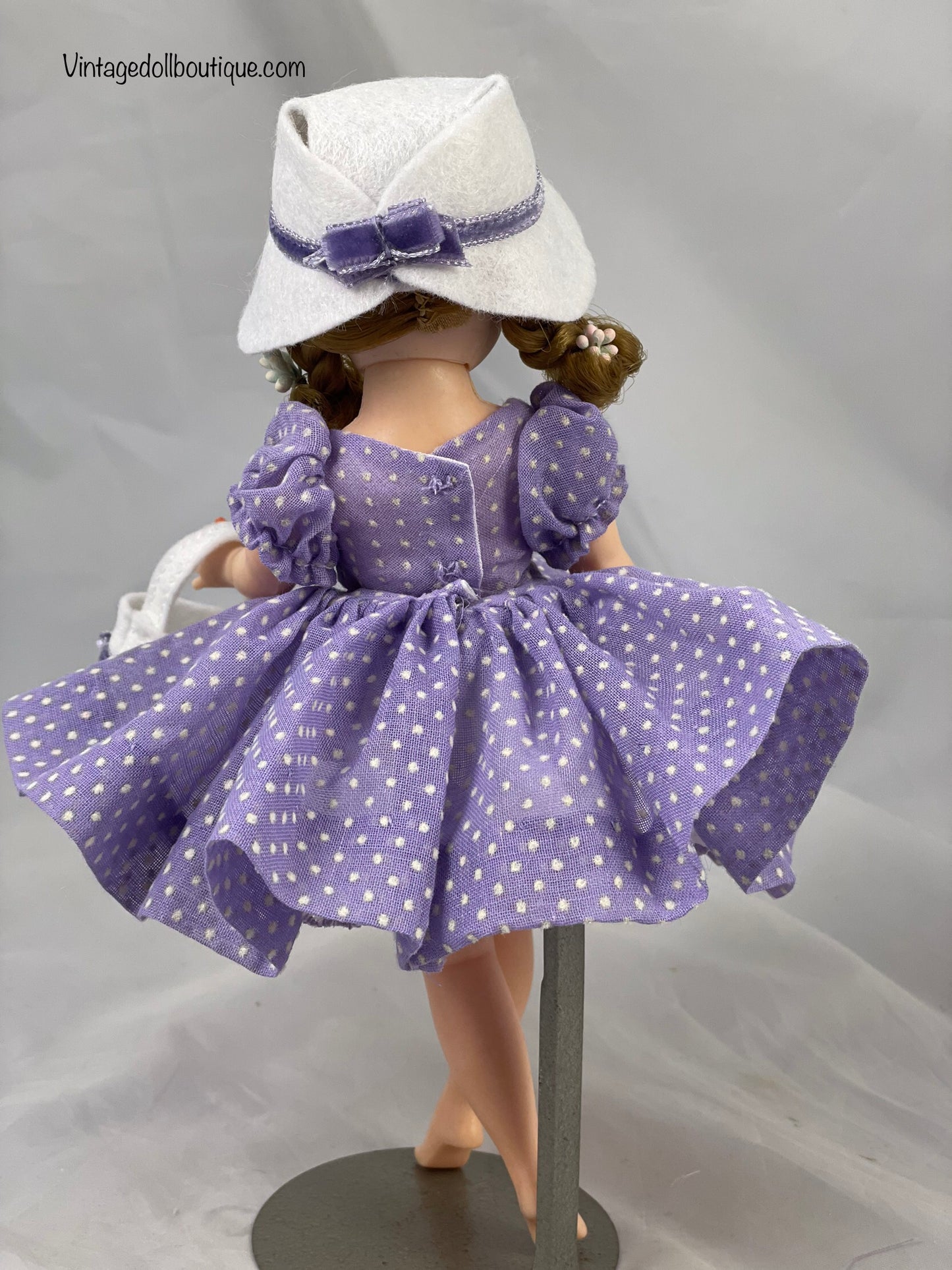dotted Swiss outfit for 9” Cissette