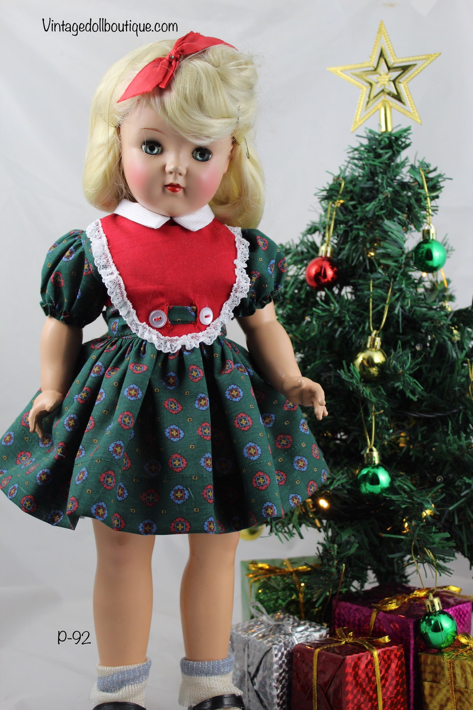 christmas dress retro P-92 Christmas Dress – Vintage Doll Boutique