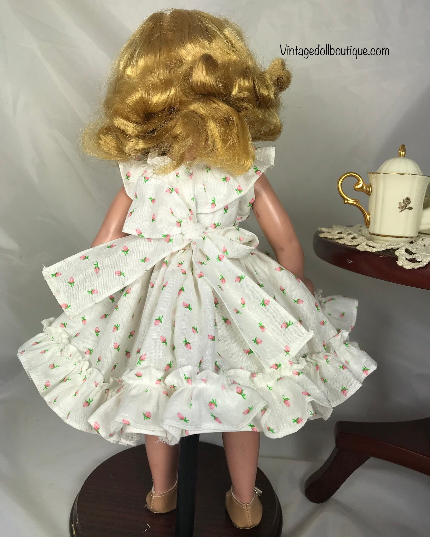 Rosebud dress for 14” Doll