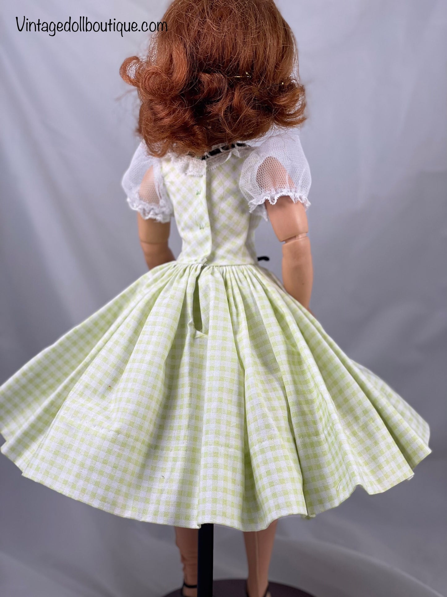 Gingham dress for 21” Cissy