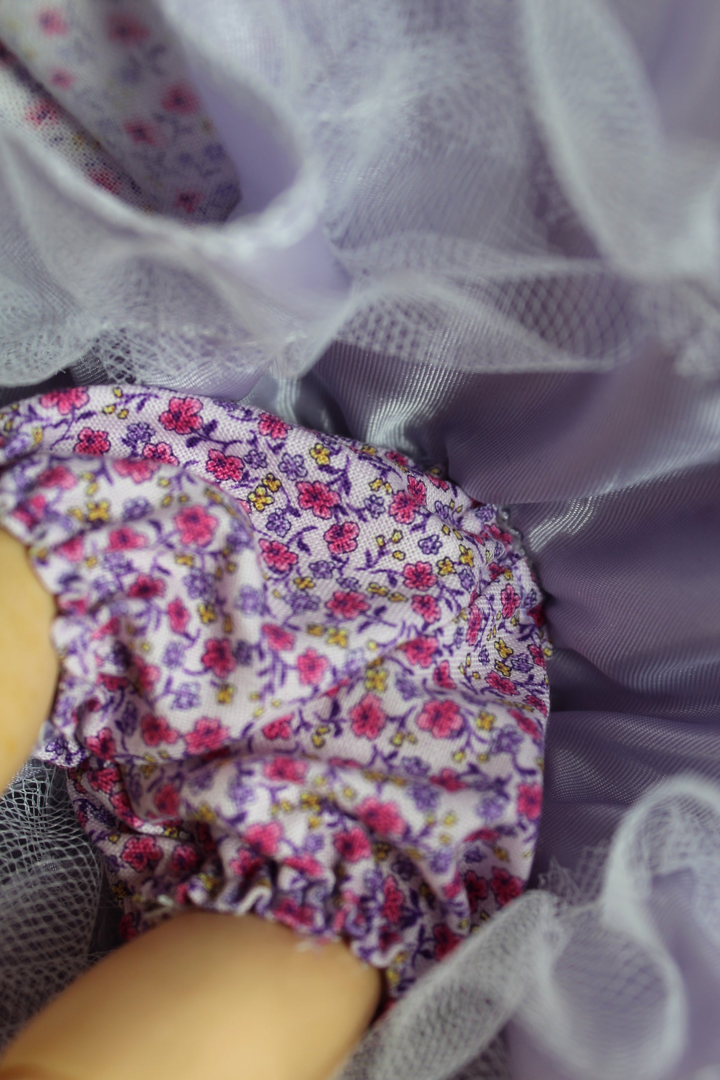 Dress, organdy pinafore, and panties for 11” Lissy