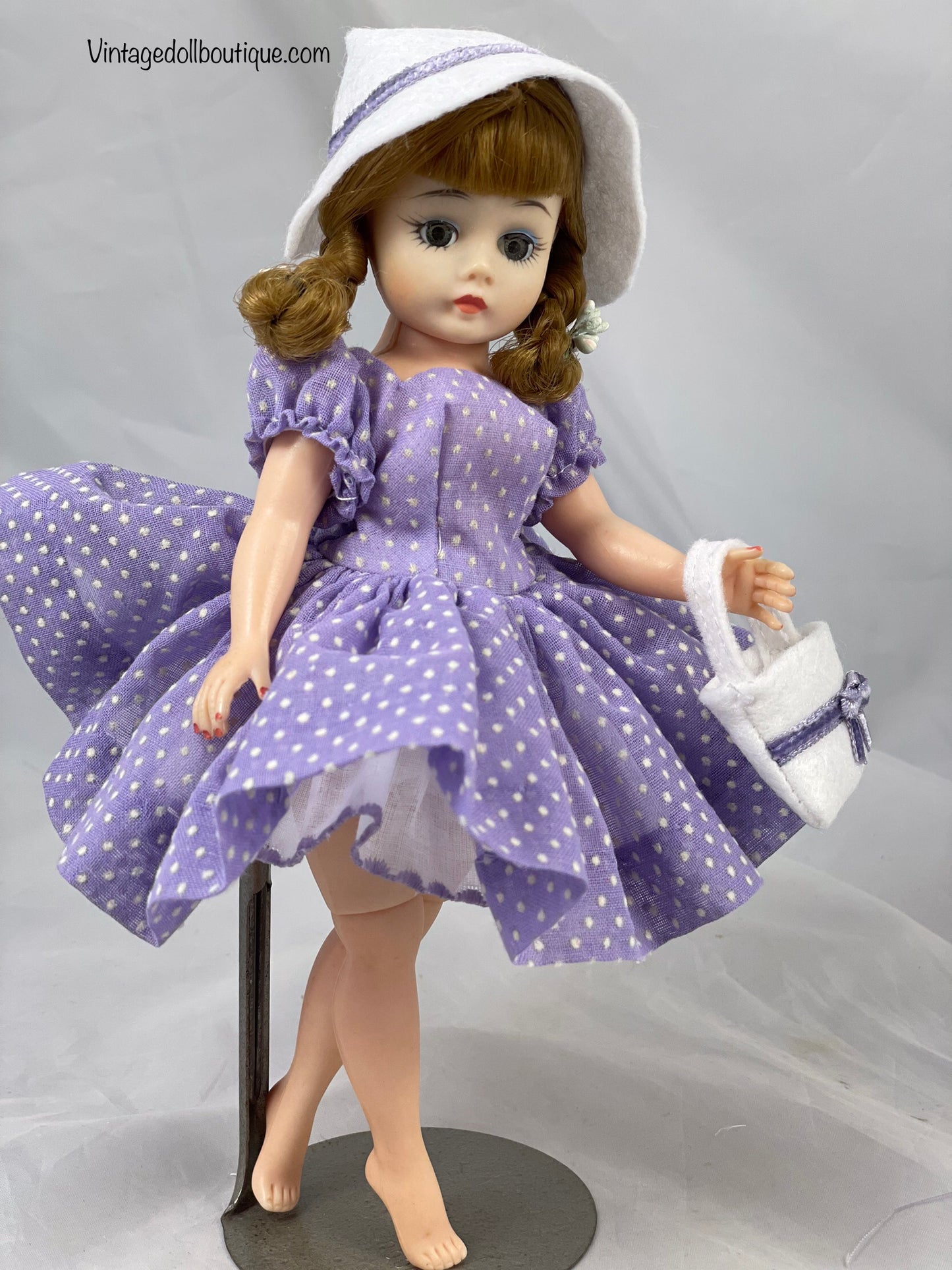 dotted Swiss outfit for 9” Cissette