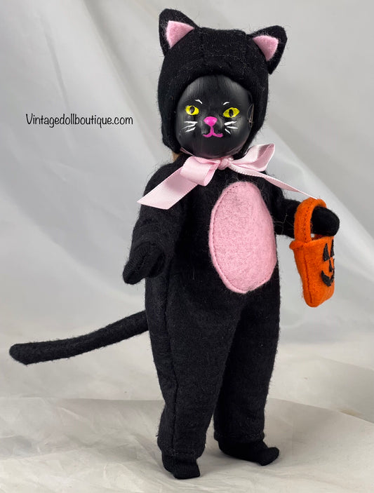 Complete halloween cat costume for 8” Wendy