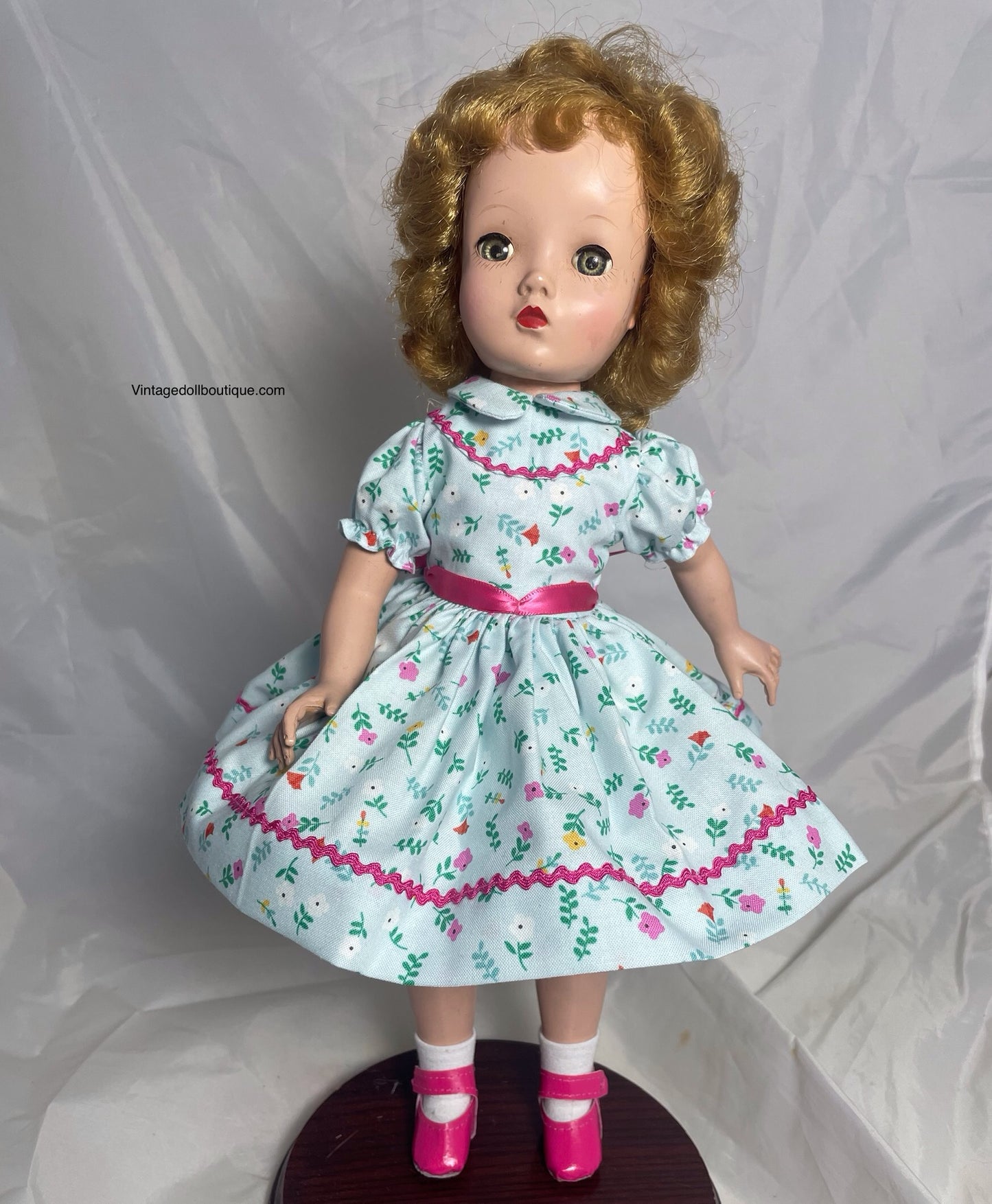 Floral dress for 14” Madame Alexander doll
