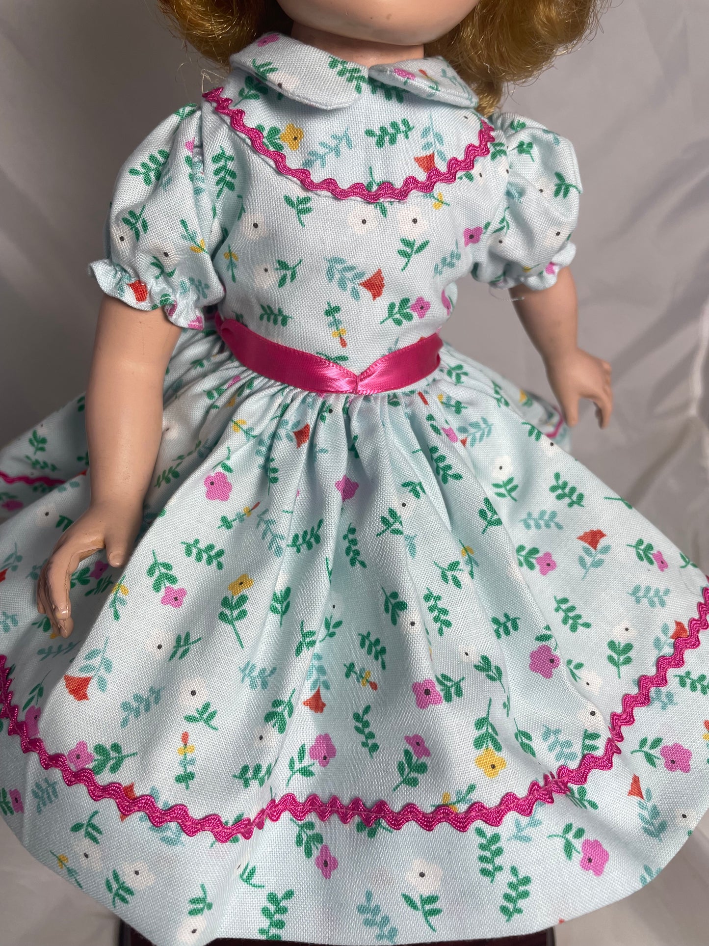 Floral dress for 14” Madame Alexander doll