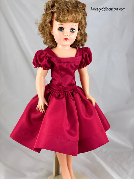 Red Taffeta Dress for 22” Miss Revlon