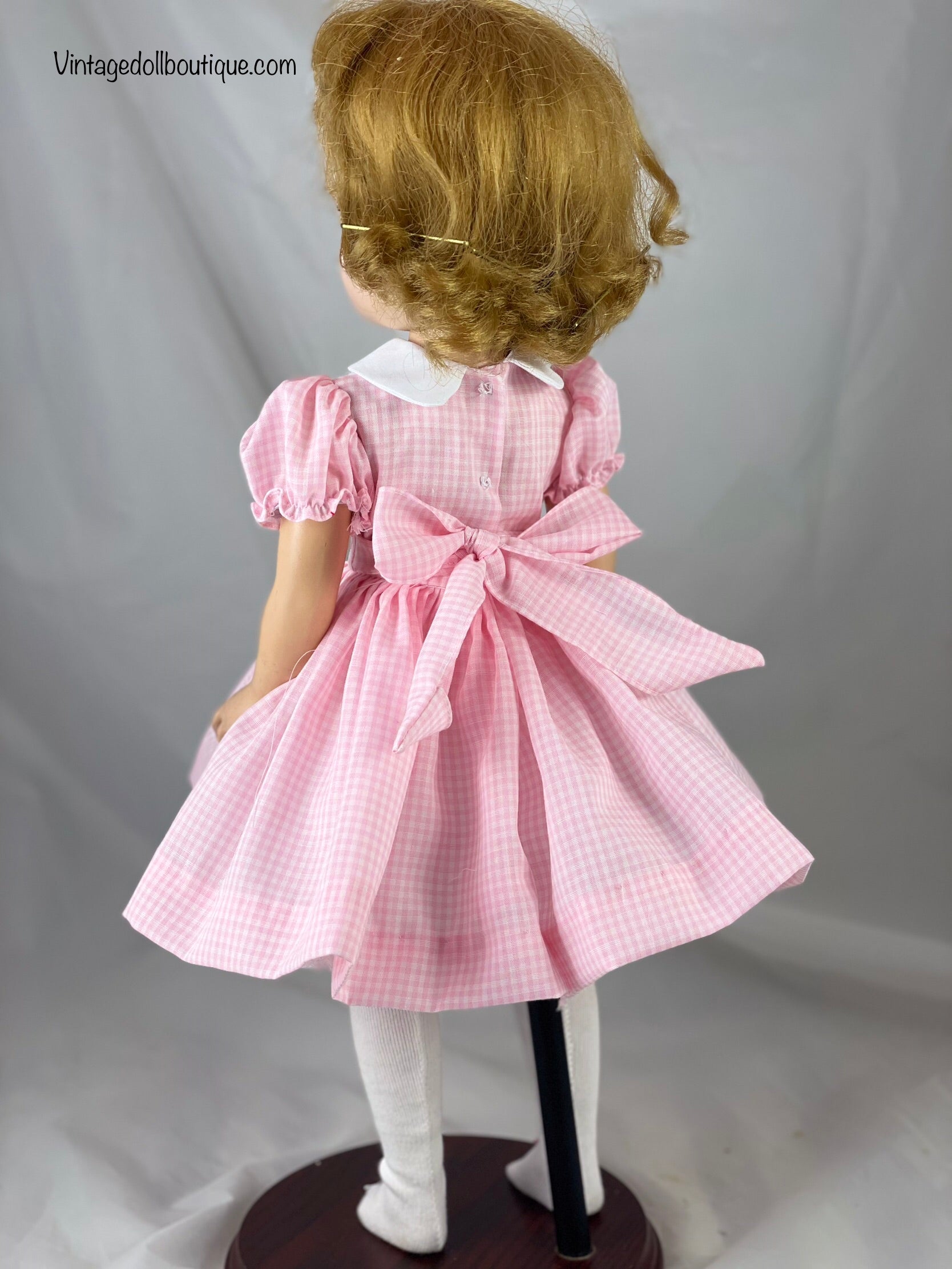 porcelain doll pink dress dress for 17/18 Madame Alexander doll – Vintage Doll Boutique