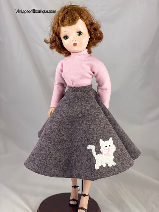 Wool skirt and top for 21” Cissy