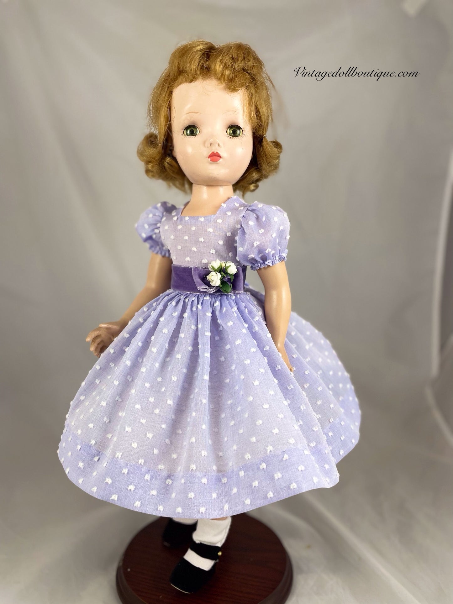 Dotted Swiss dress  for 17/18” Madame Alexander doll