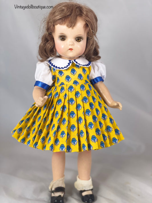 Dress for 13” Madame Alexander Jeannie Walker doll