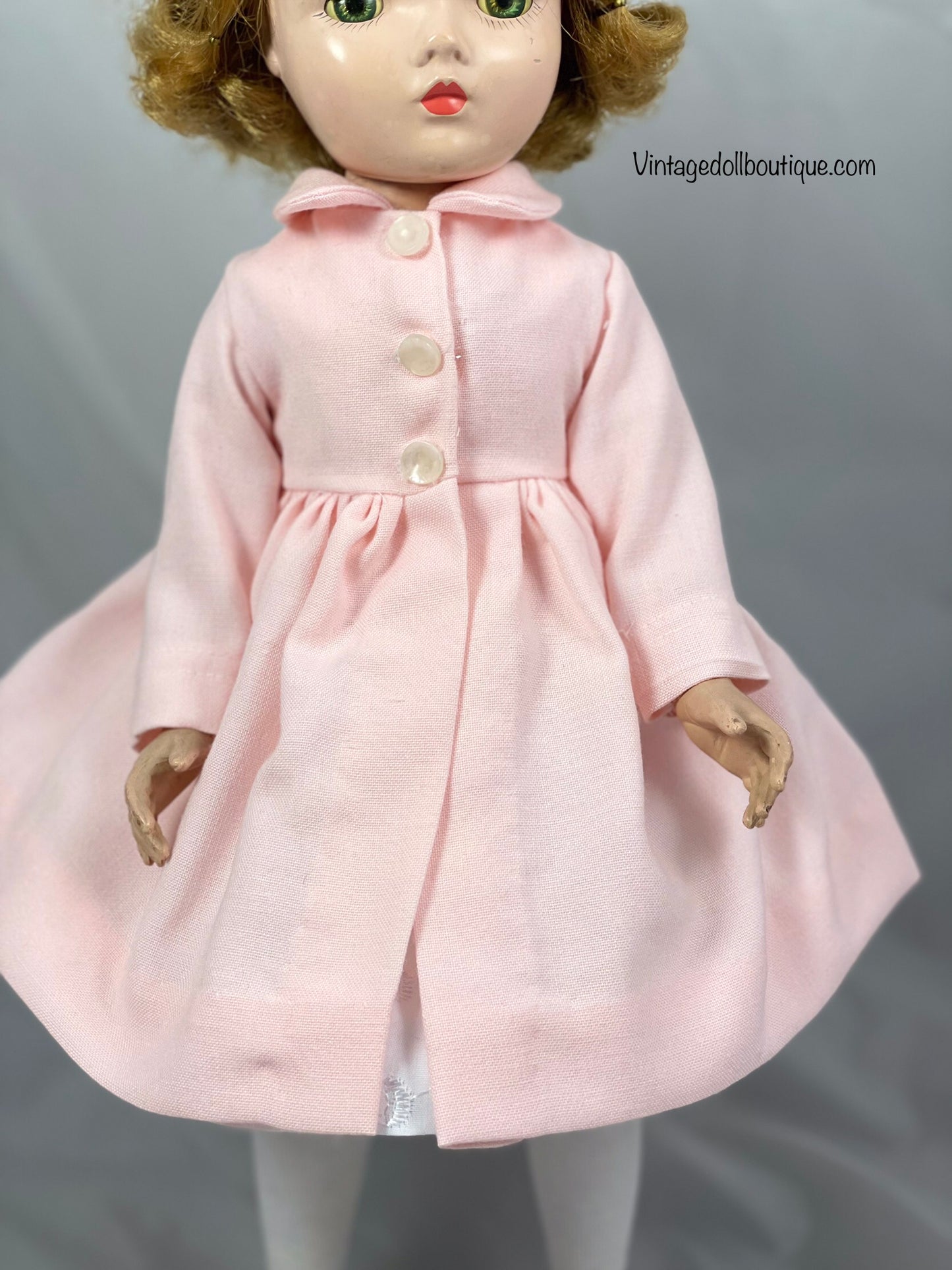 Pink coat for 18” Madame Alexander Doll