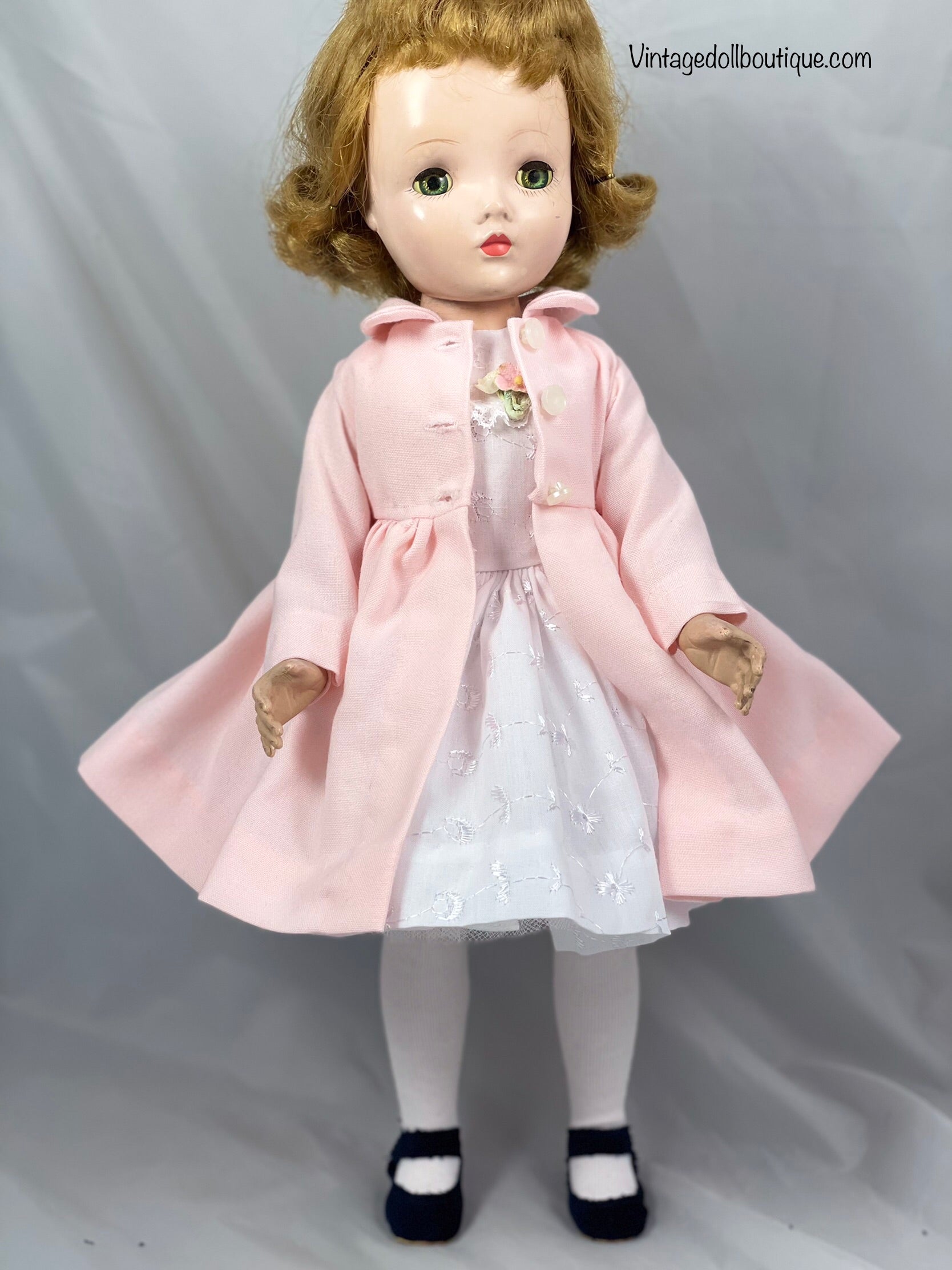 madame alexander doll pink dress coat for 18” – Vintage Doll Boutique Breezaya Women Off-Shoulder Western SCHOOL GIRL Color:Matte Black, Silver Sweet Baby Nursery dolls