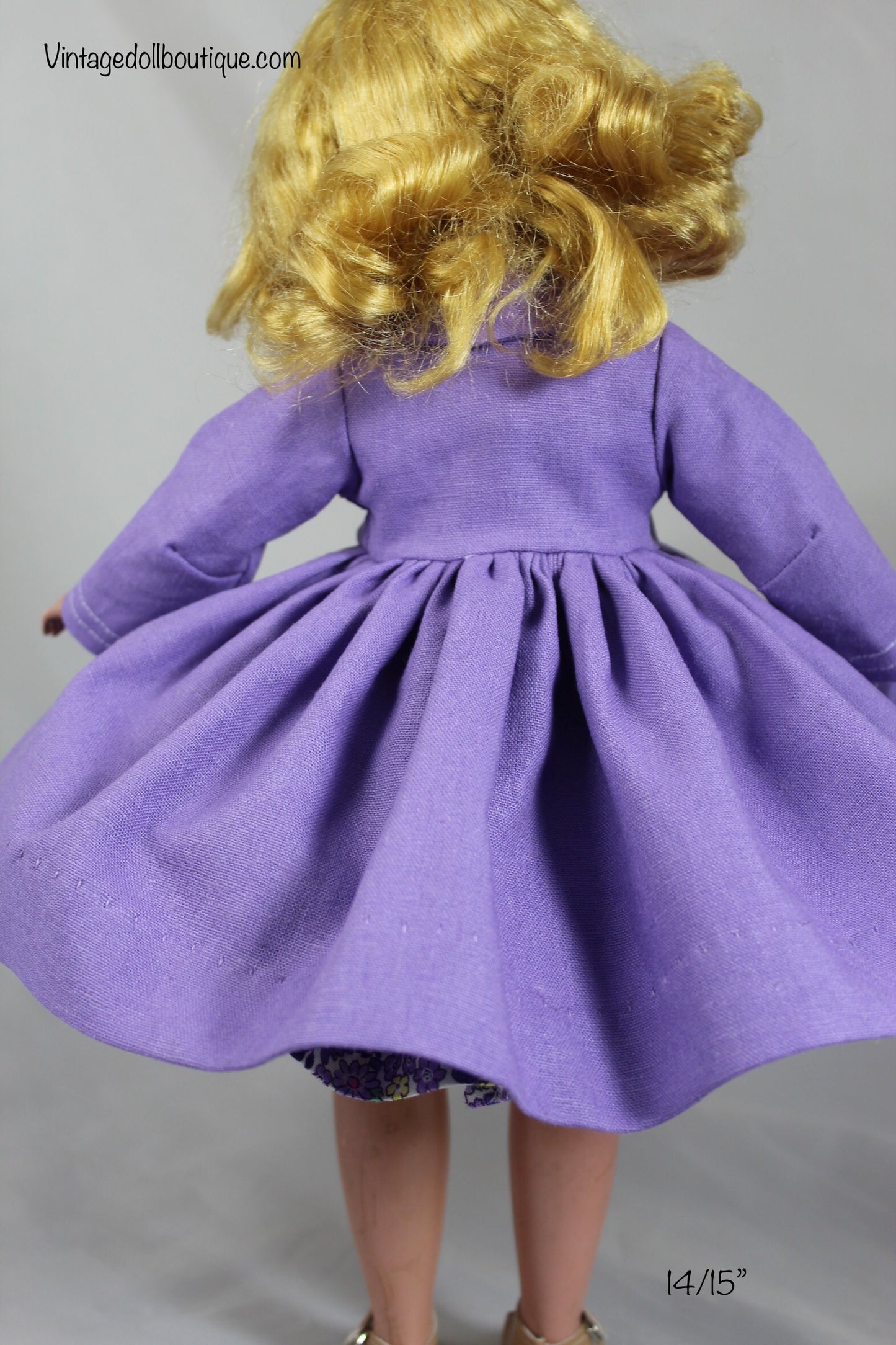 Purple coat for 14” Madame Alexander doll